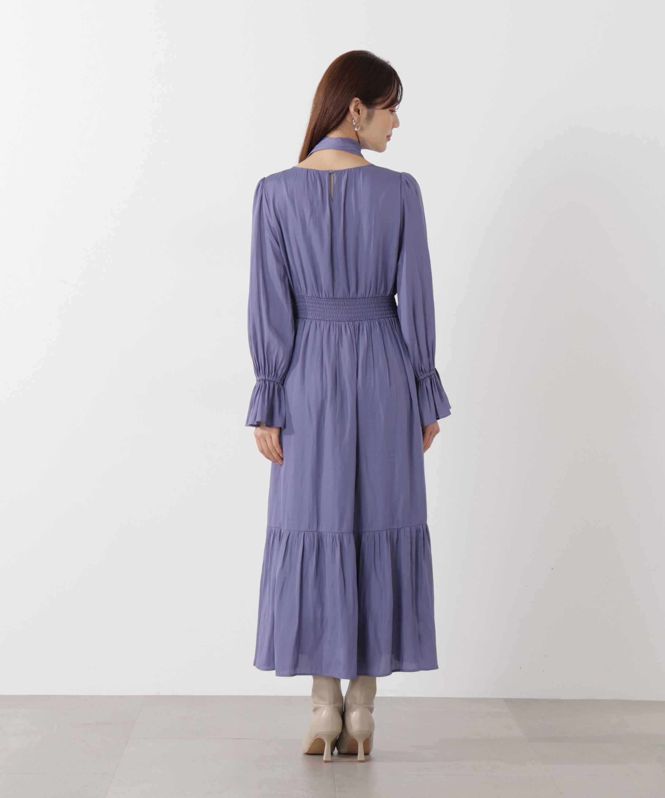 PROPORTION BODY DRESSING「タイ付きギャザーワンピース」|ワンピース|