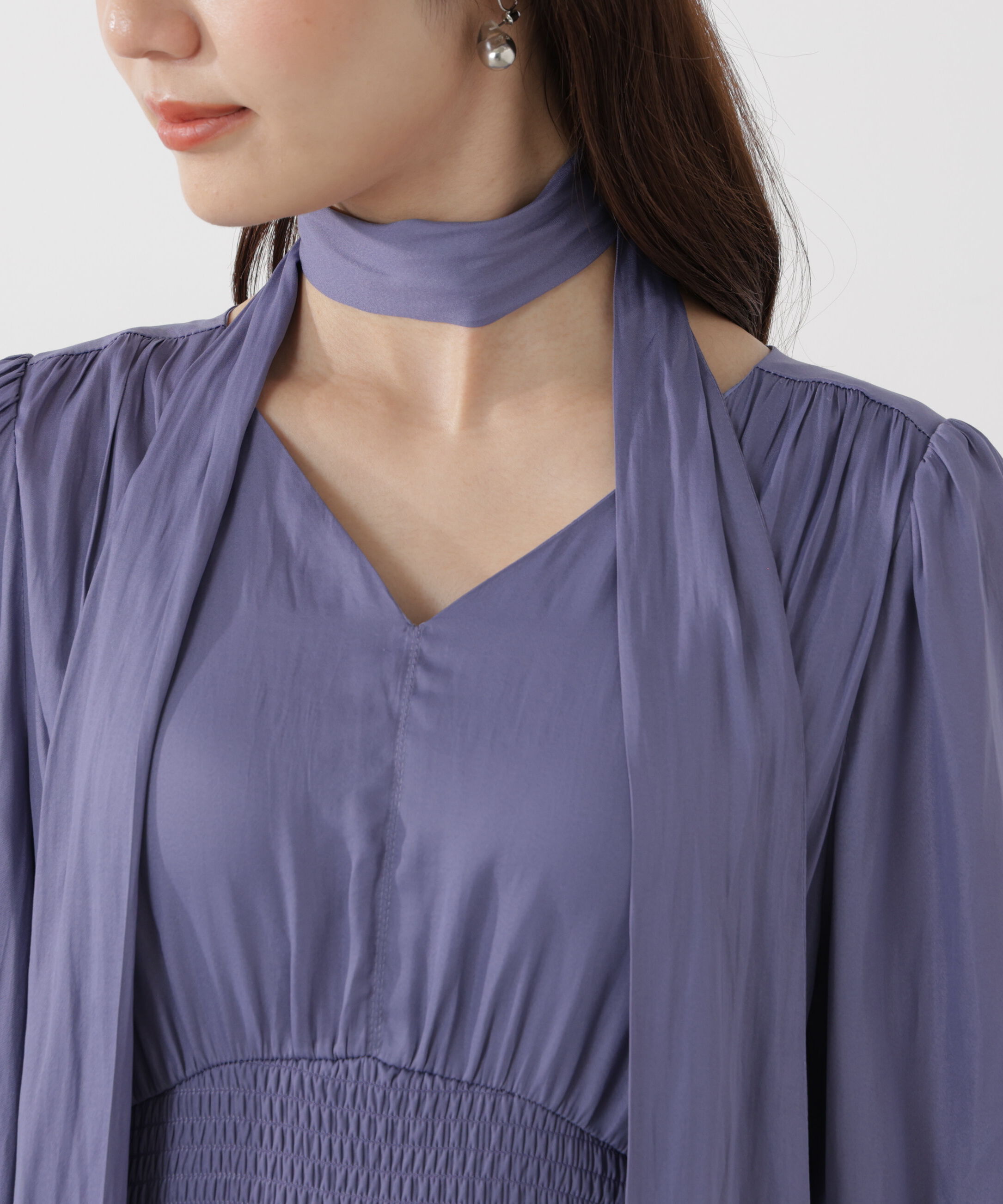 PROPORTION BODY DRESSING「タイ付きギャザーワンピース」|ワンピース|