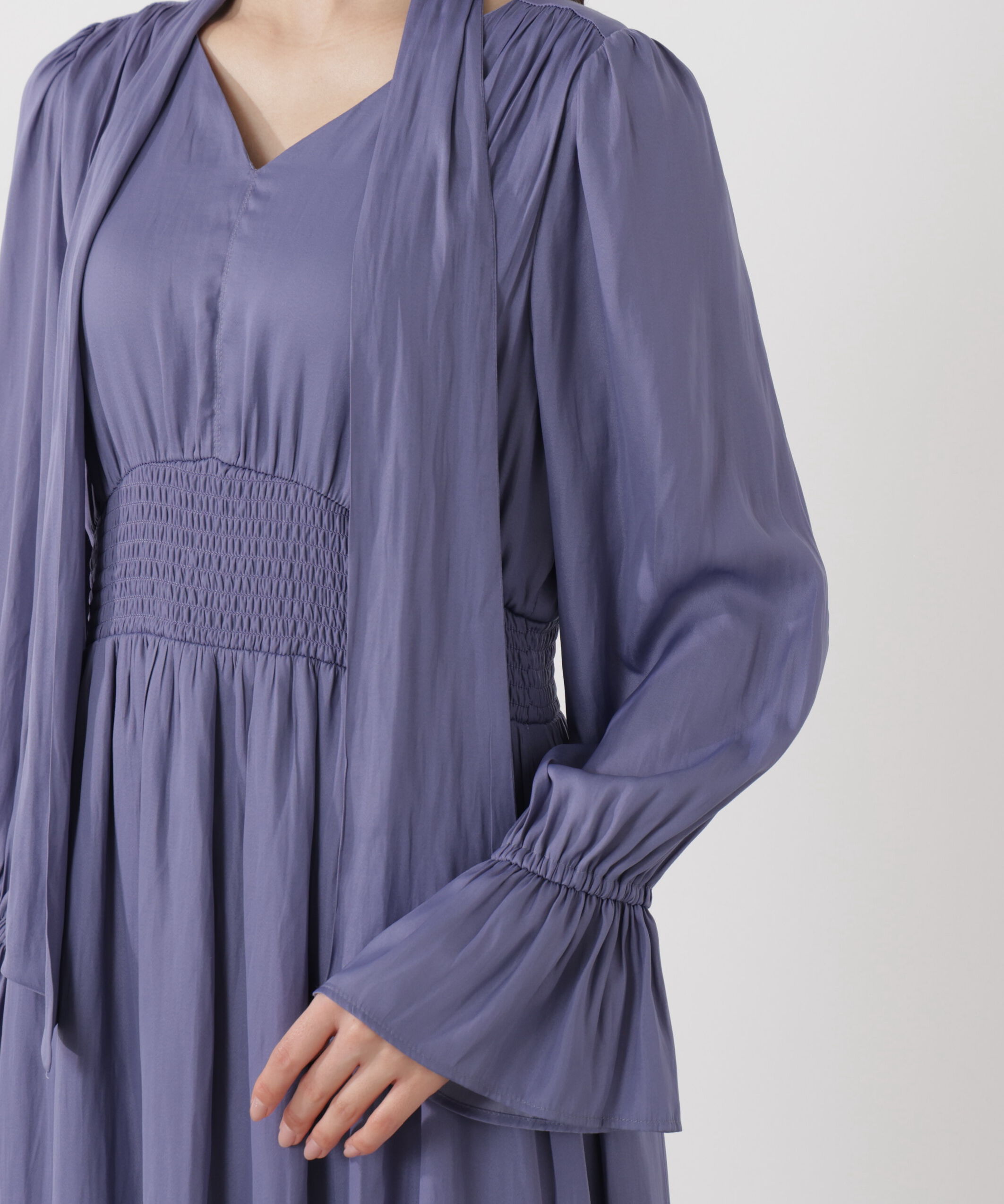 PROPORTION BODY DRESSING「タイ付きギャザーワンピース」|ワンピース|