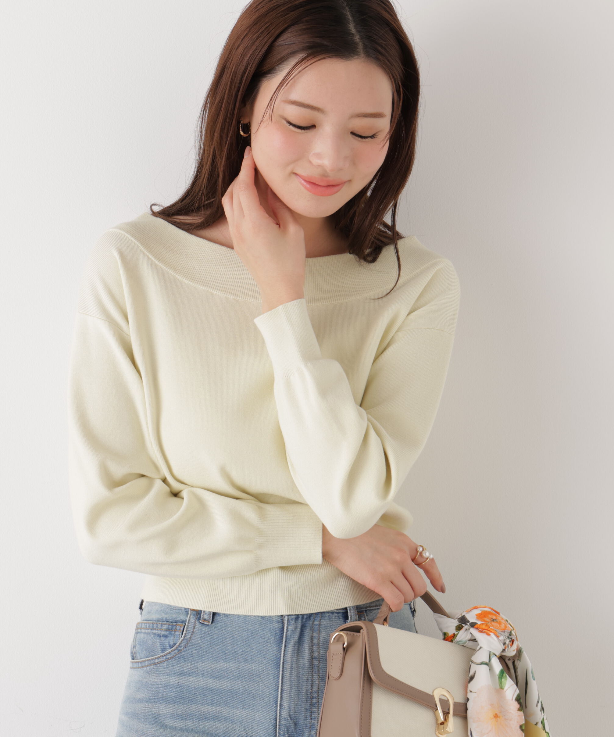 PROPORTION BODY DRESSING「2wayベーシックニット　　26SS」|ニット・セーター|イエロー