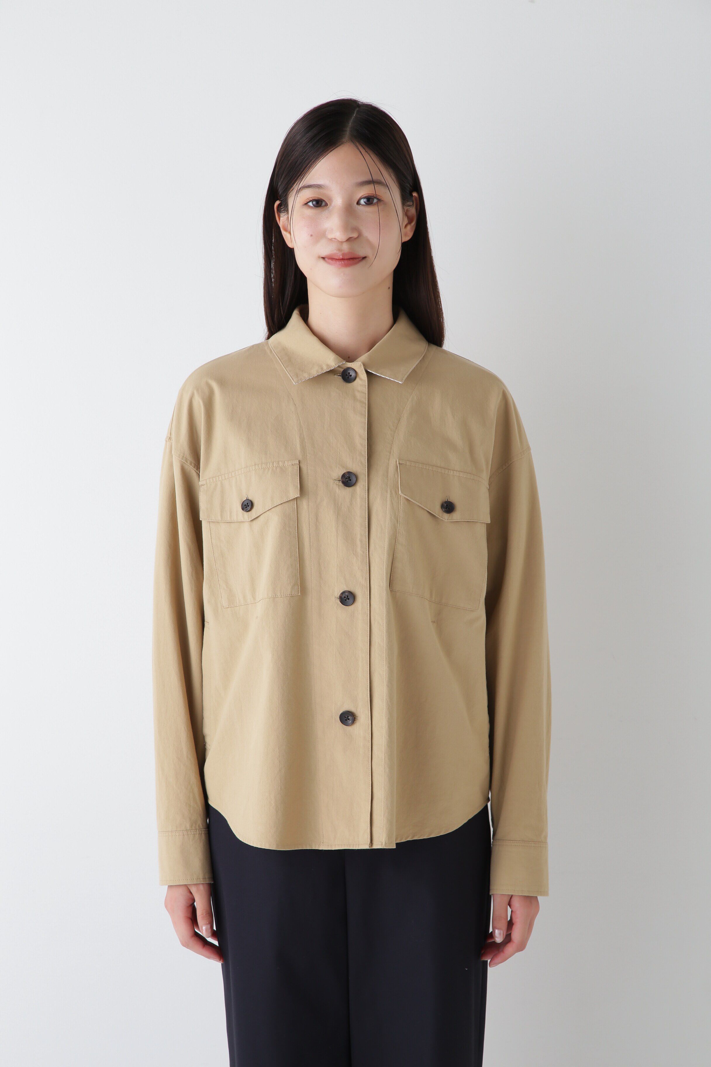  「◆近江晒シャツブルゾン」|シャツ・ブラウス|