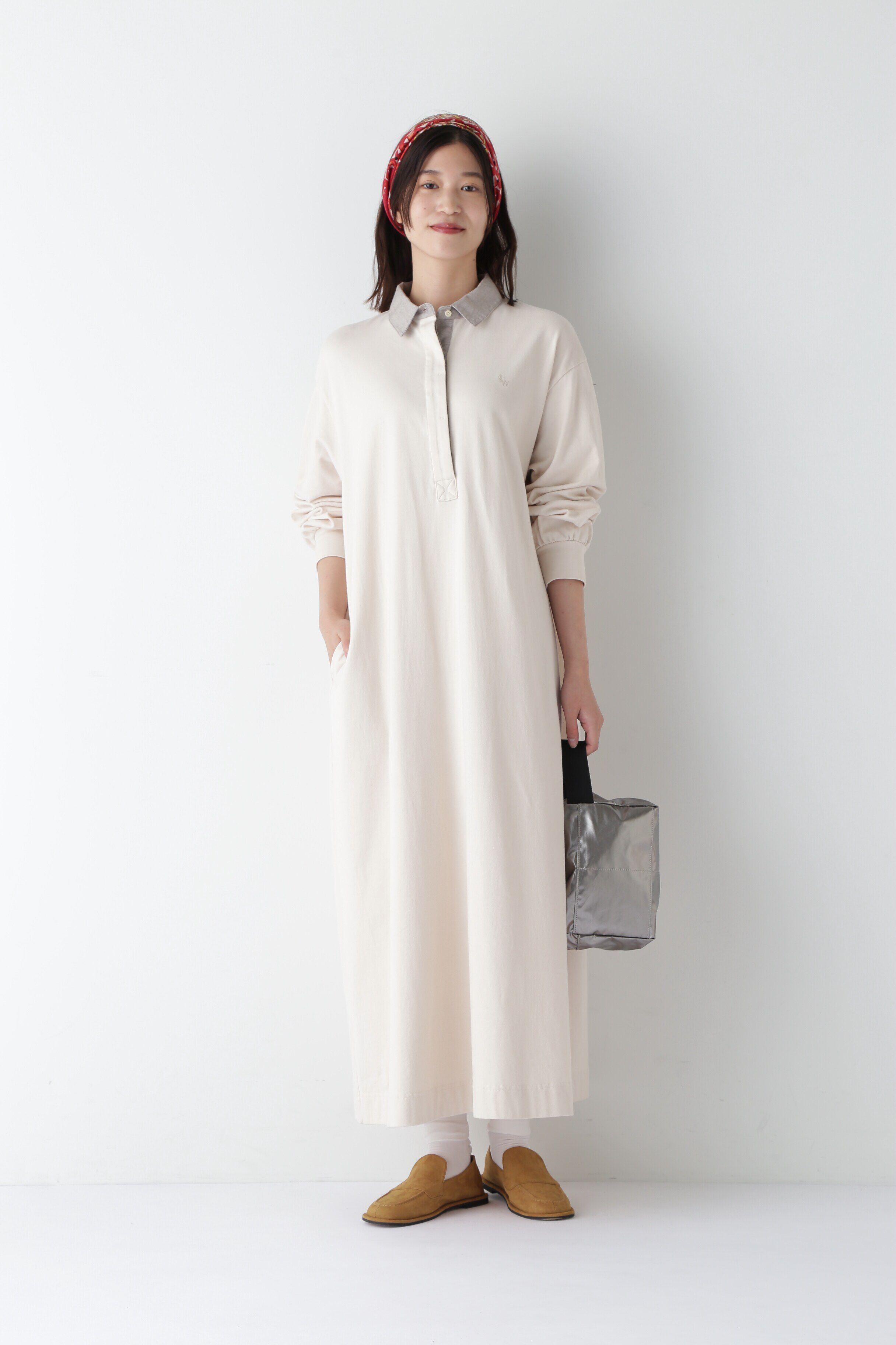  「◆コーヒー染め・30/2度詰天竺ワンピース」|ワンピース|