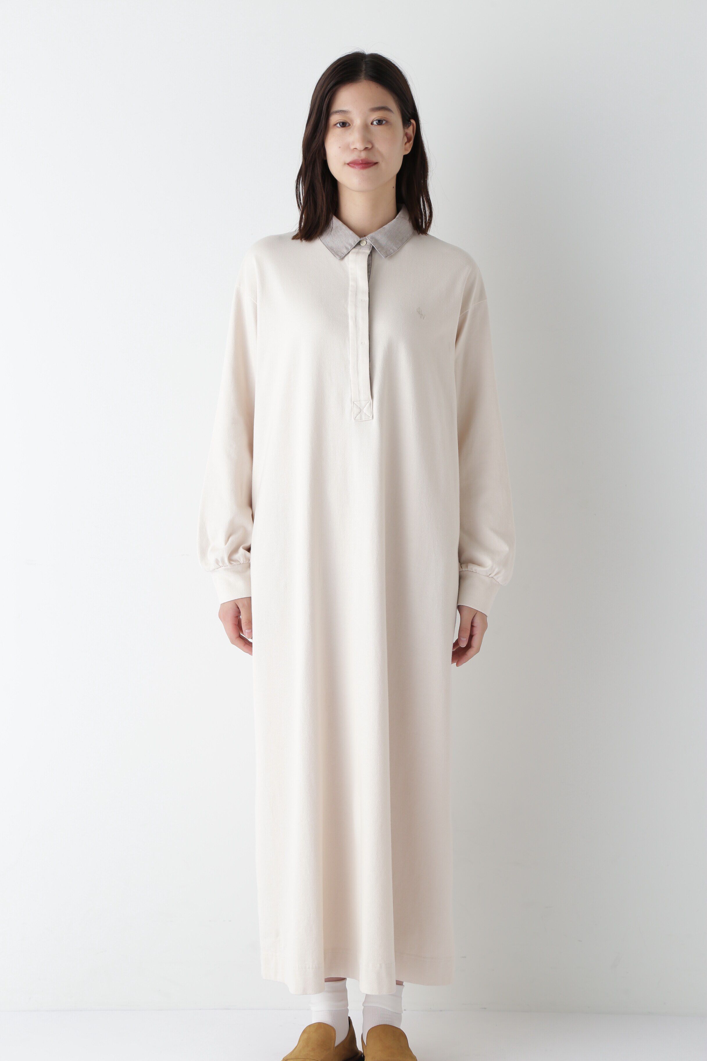  「◆コーヒー染め・30/2度詰天竺ワンピース」|ワンピース|