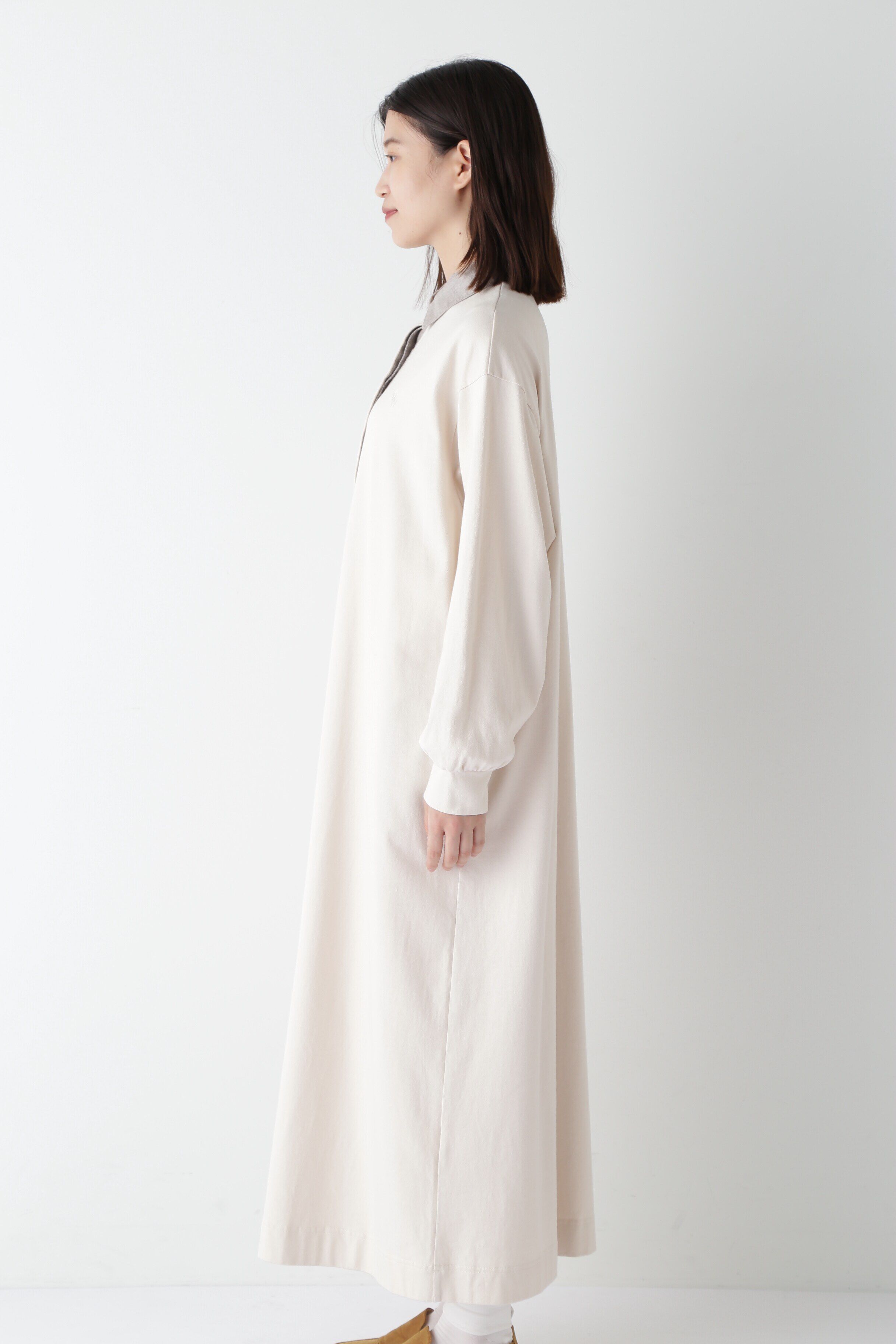  「◆コーヒー染め・30/2度詰天竺ワンピース」|ワンピース|