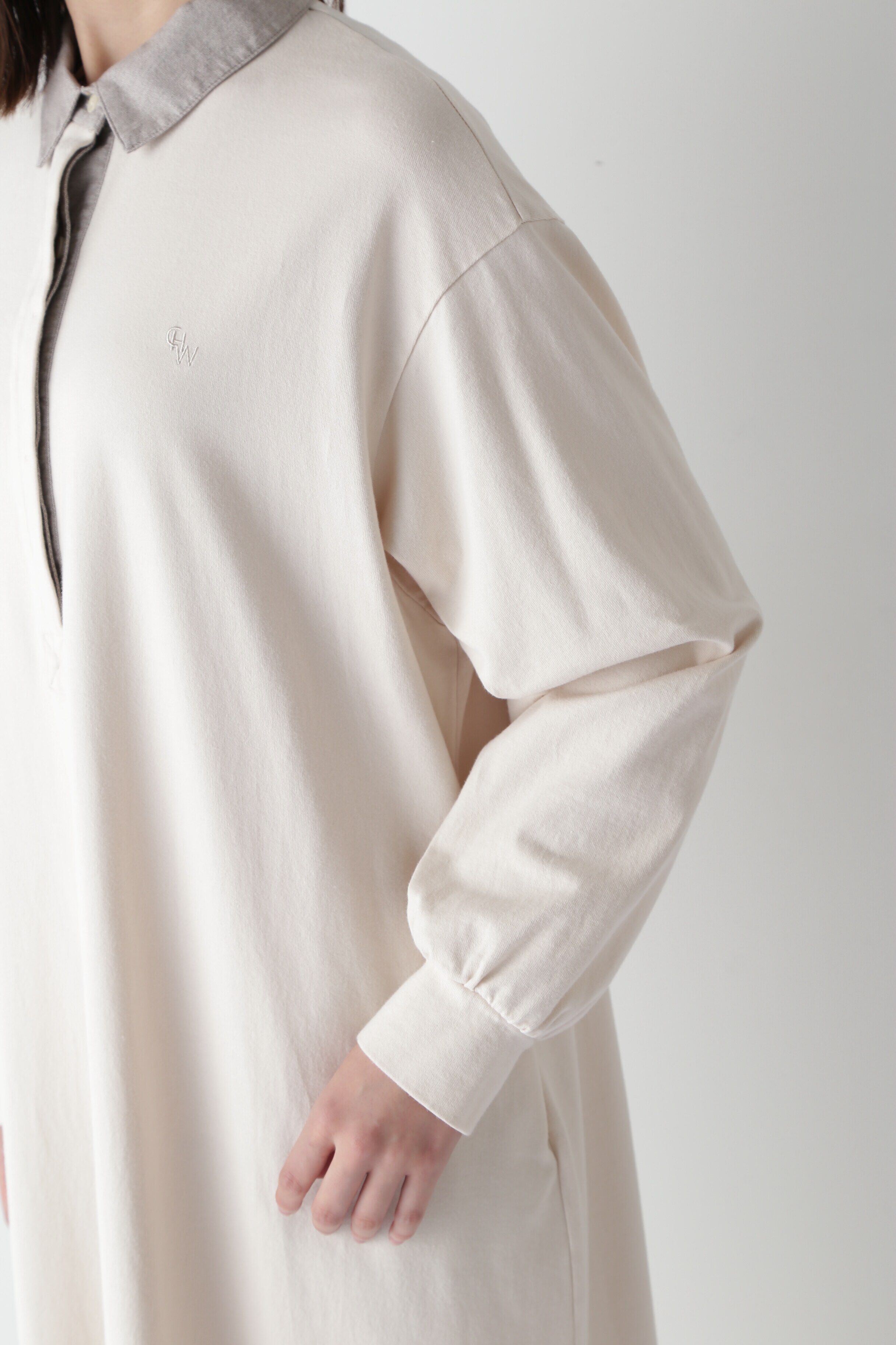  「◆コーヒー染め・30/2度詰天竺ワンピース」|ワンピース|