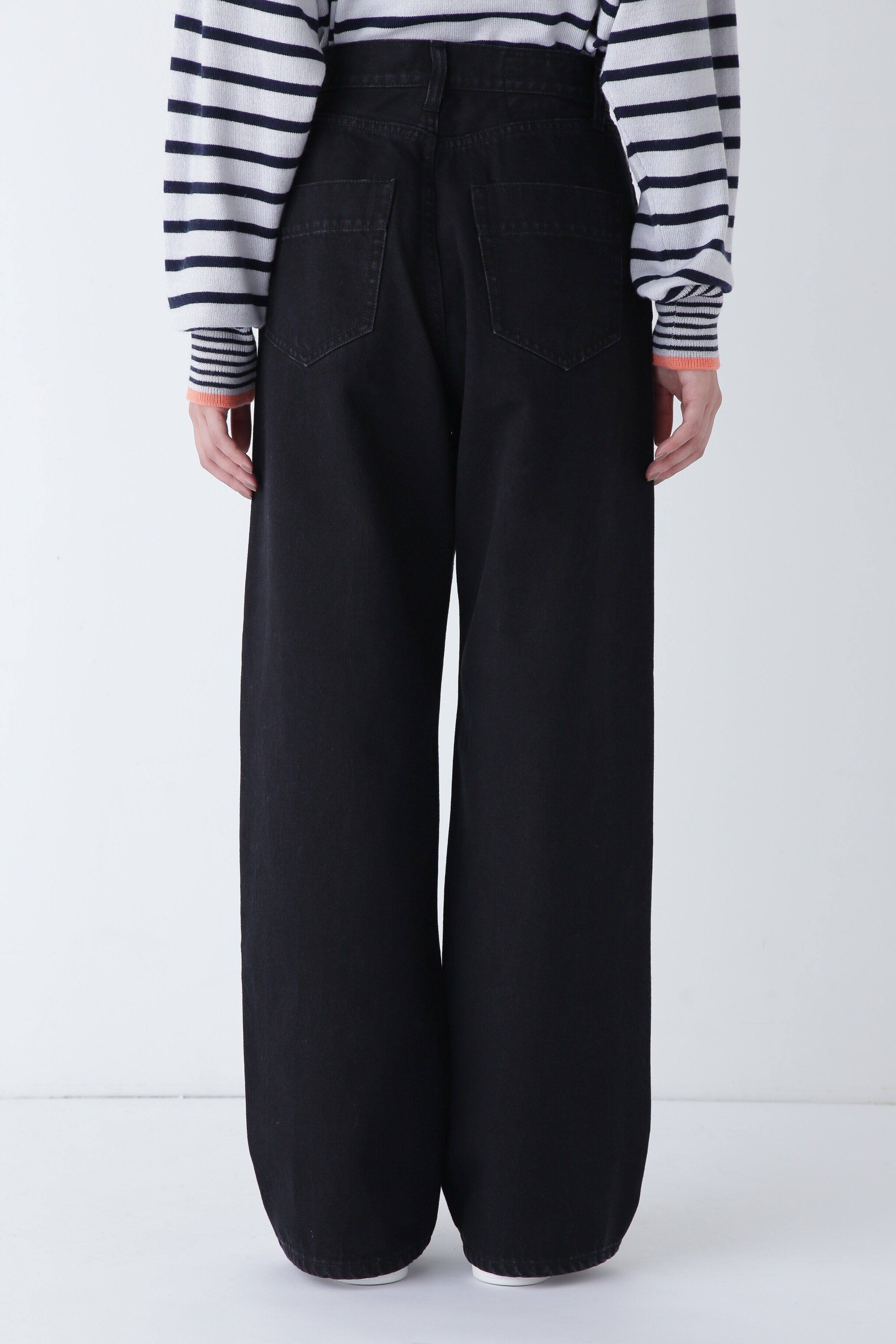  「◆１１ｏｚブラックデニムセミワイドパンツ」|その他|