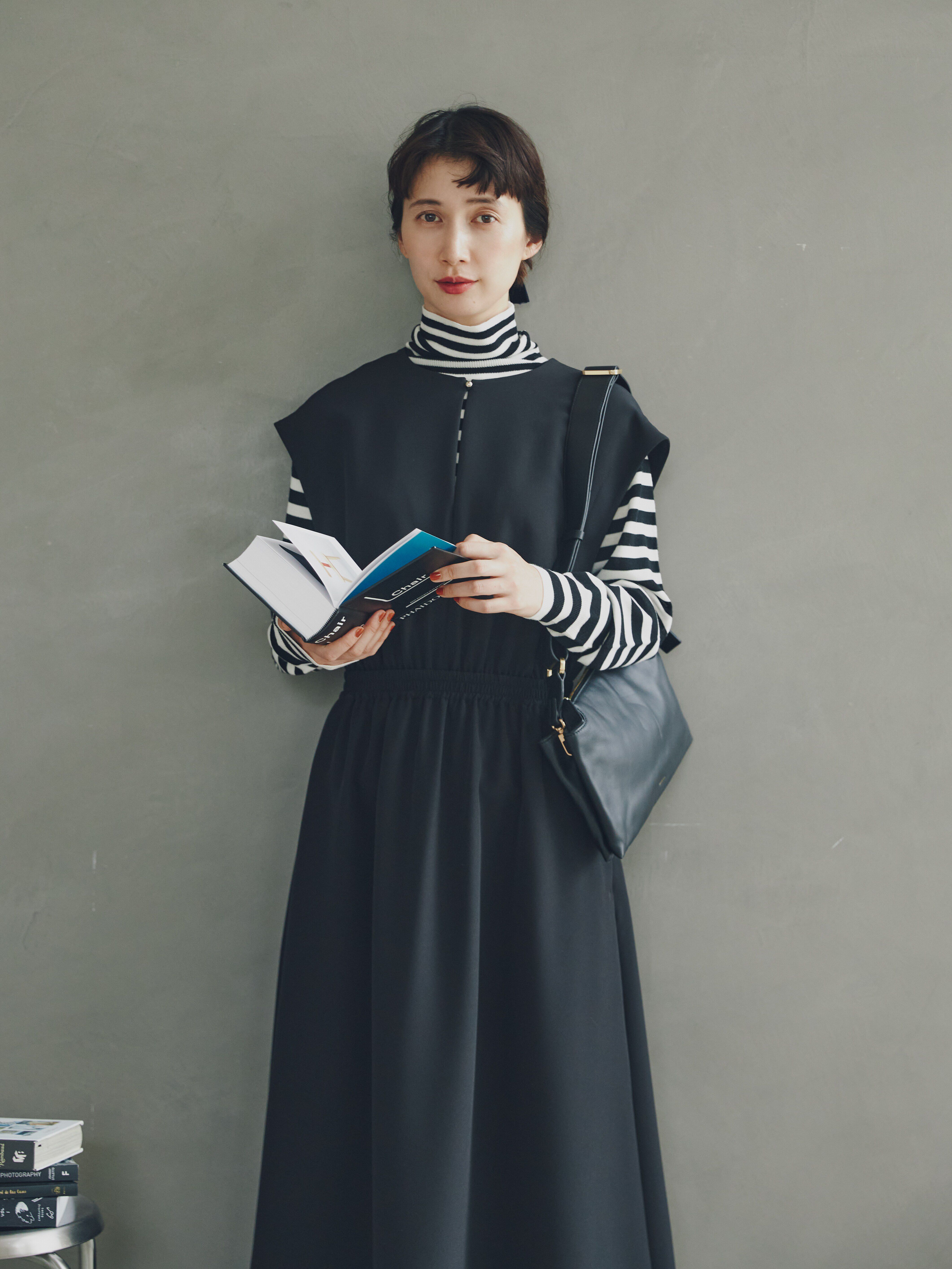  「◆ダブルクロスノースリーブワンピース」|ワンピース|