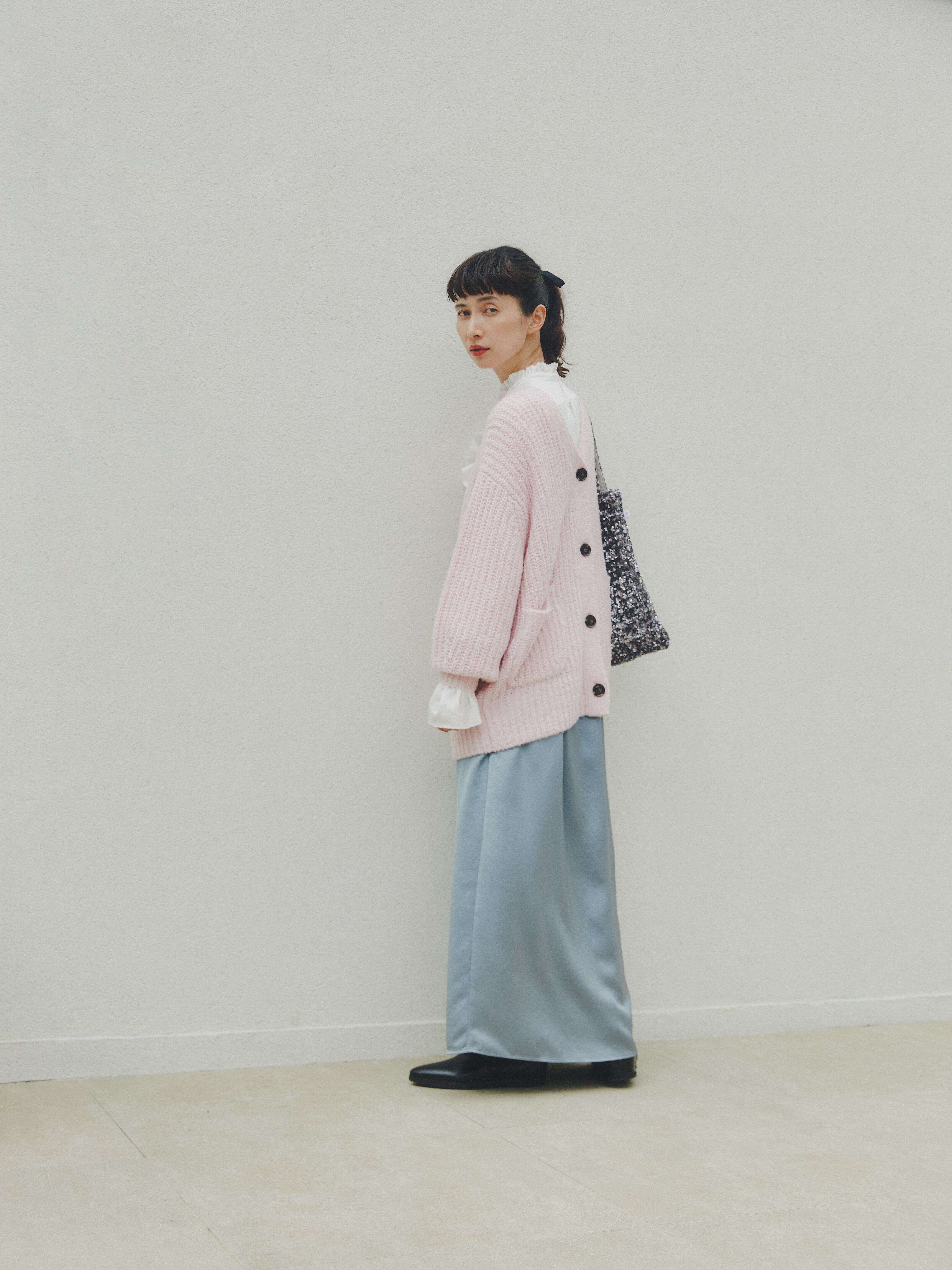  「◆ブークレ片畦2WAYはおり」|ニット・セーター|