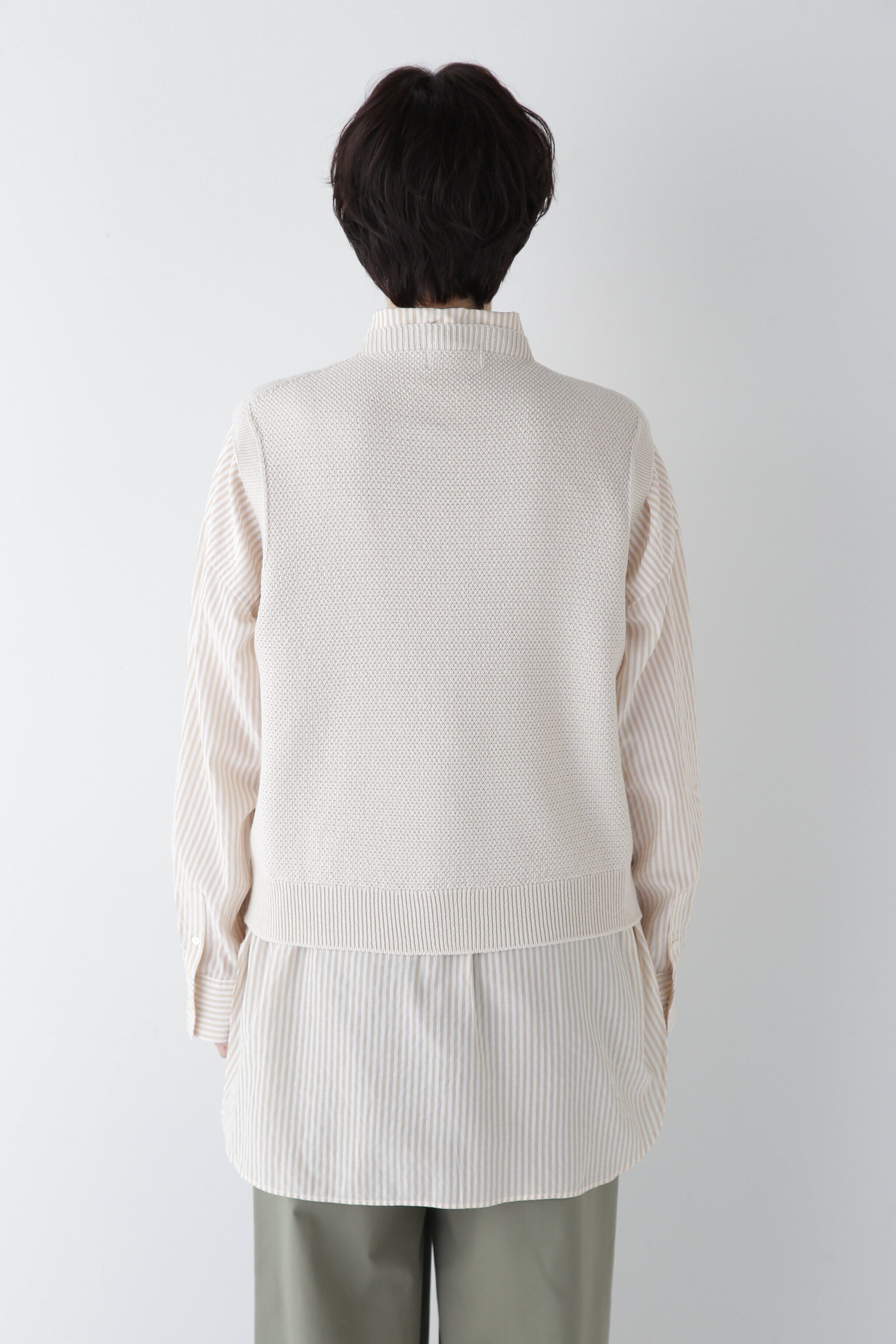  「◆【ウォッシャブル】コットンポリエステルリンクスベスト」|ニット・セーター|