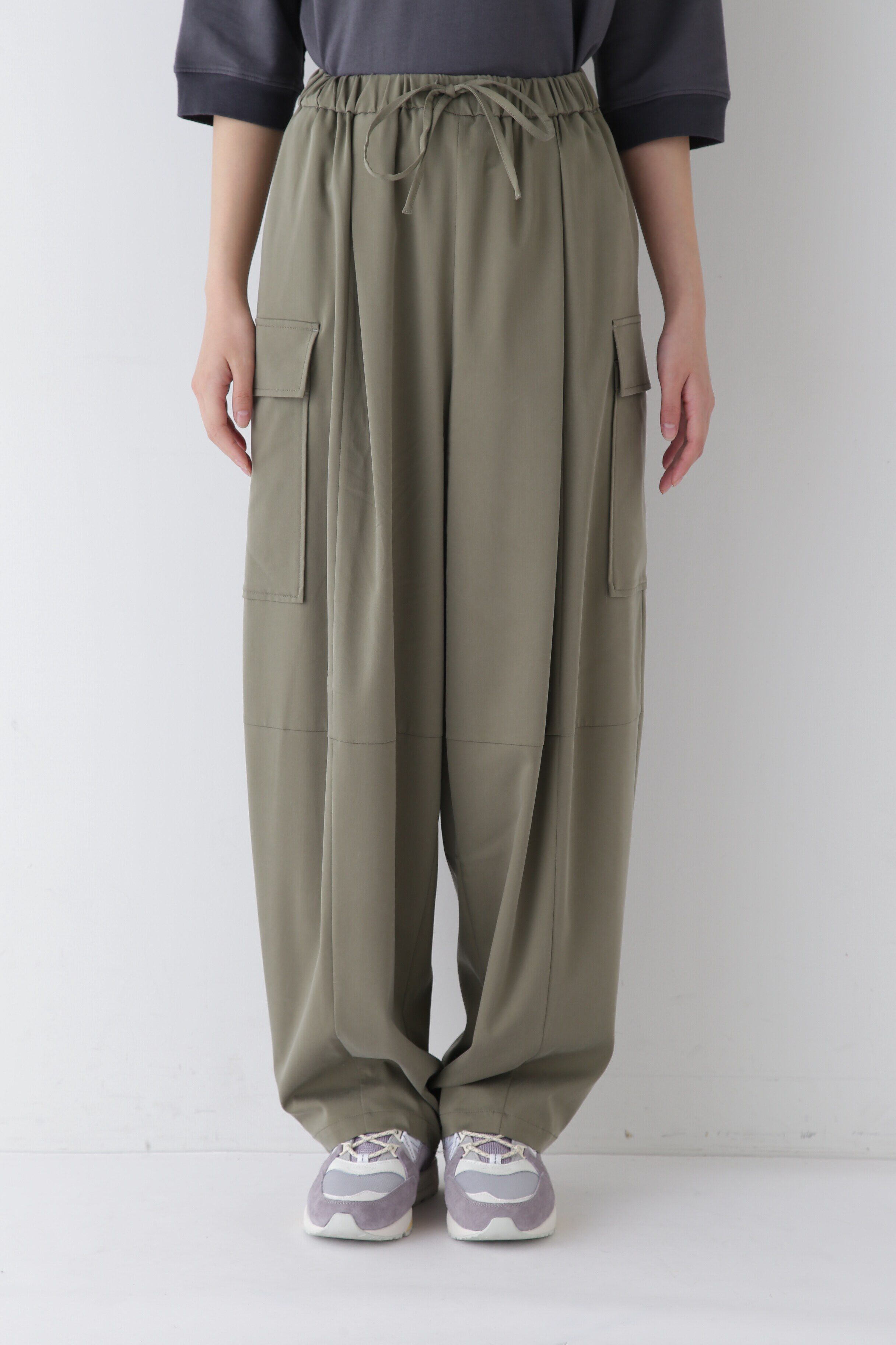  「◆キュプラポリエステル フィブリルサテンストレッチパンツ」|その他|