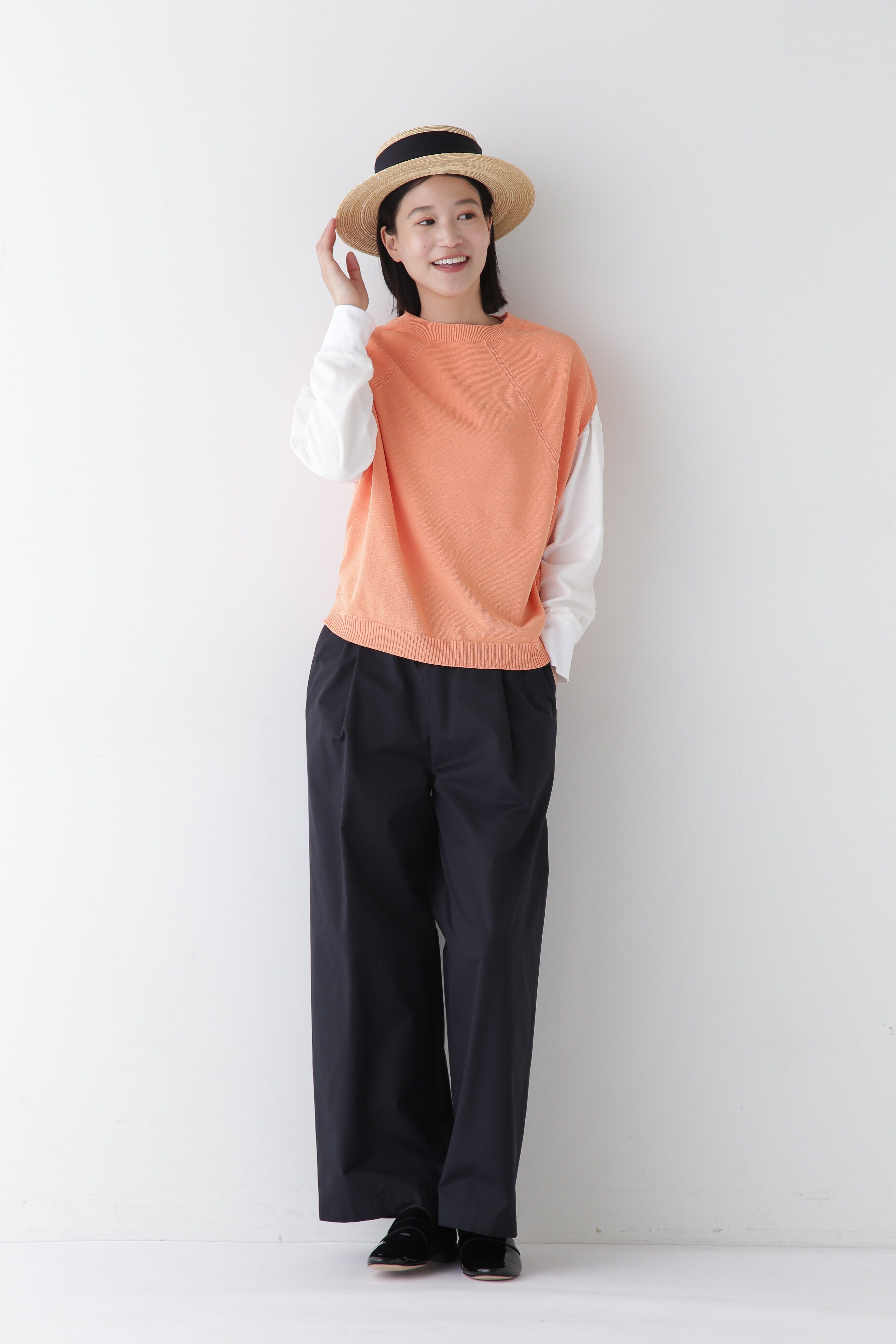  「◆【ウォッシャブル】ハイゲージクルーネックニットベスト」|ニット・セーター|