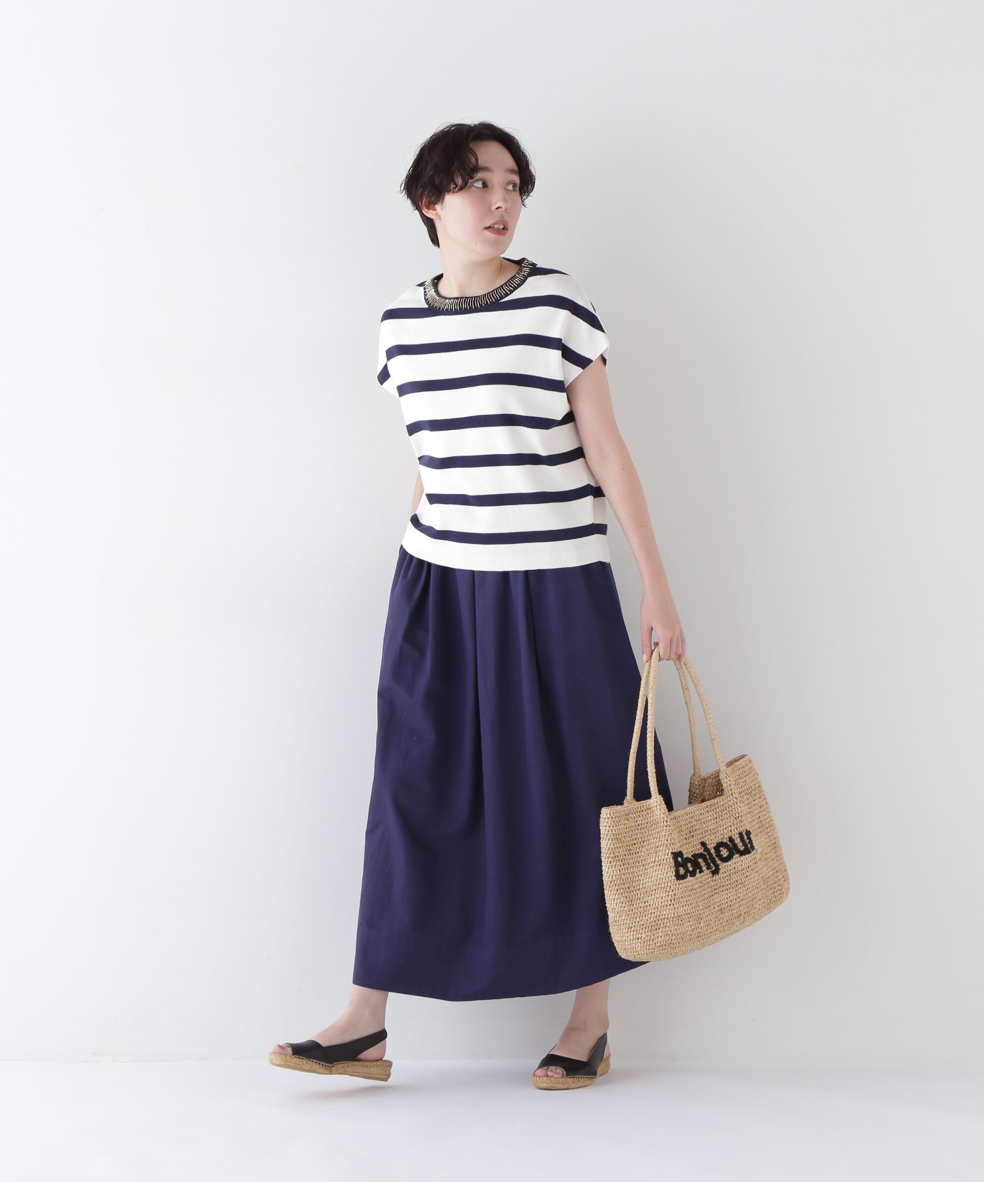  「◆コットンヘンプサテンボリュームボックスタックスカート」|スカート|