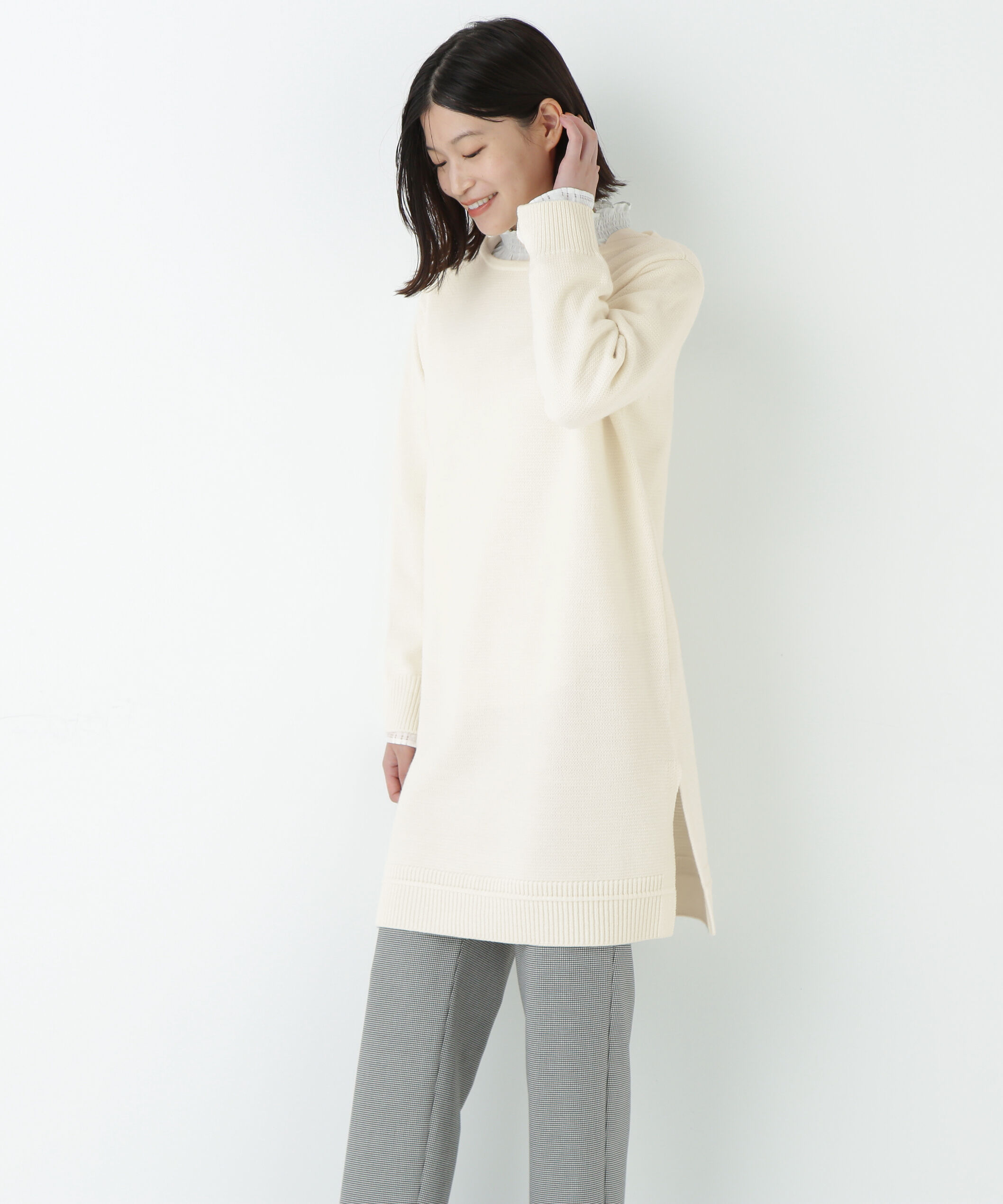  「度違い天竺ミニワンピース」|ワンピース|ホワイト