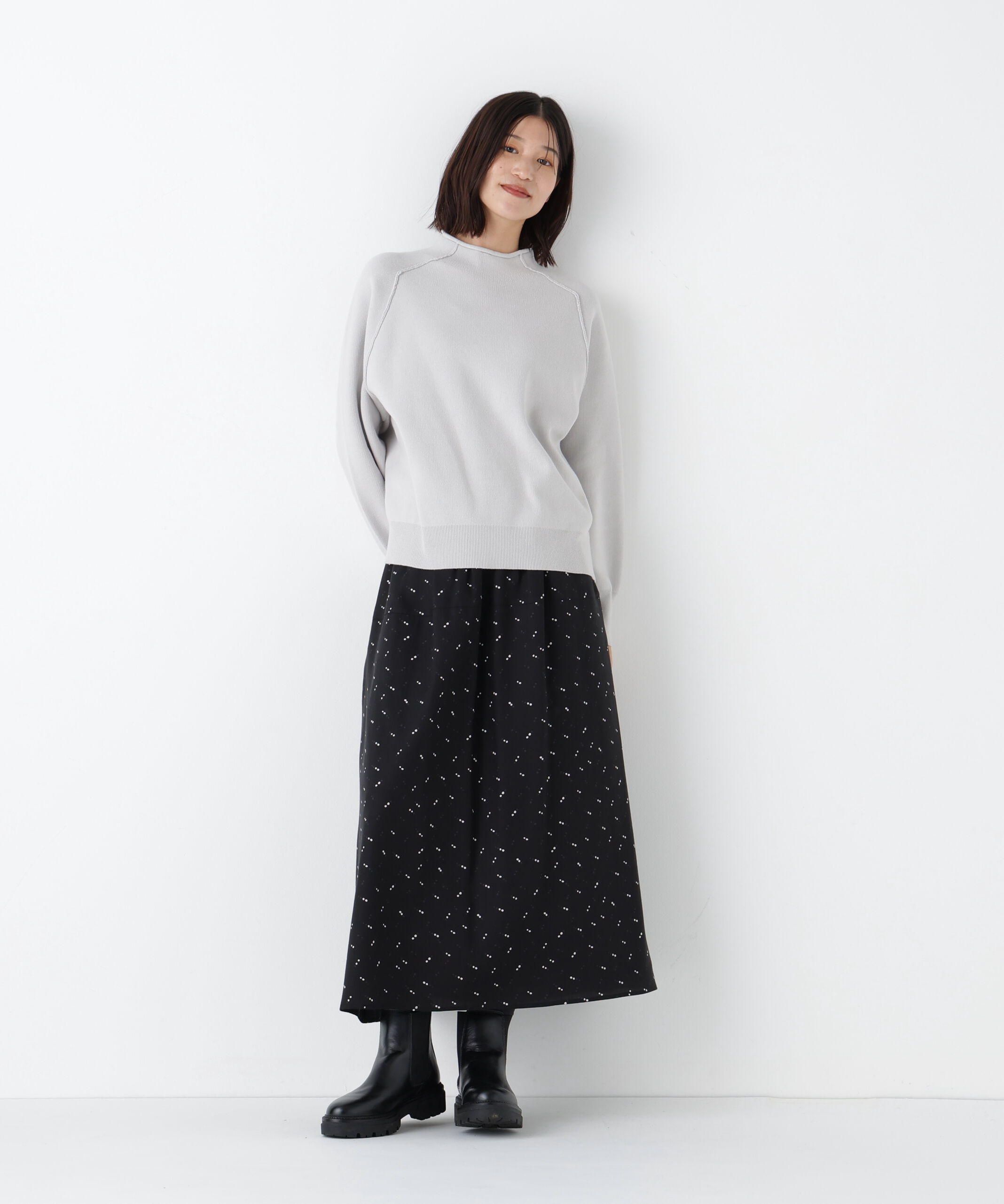  「◆コットンジャガードボトルネックＰＯ」|ニット・セーター|