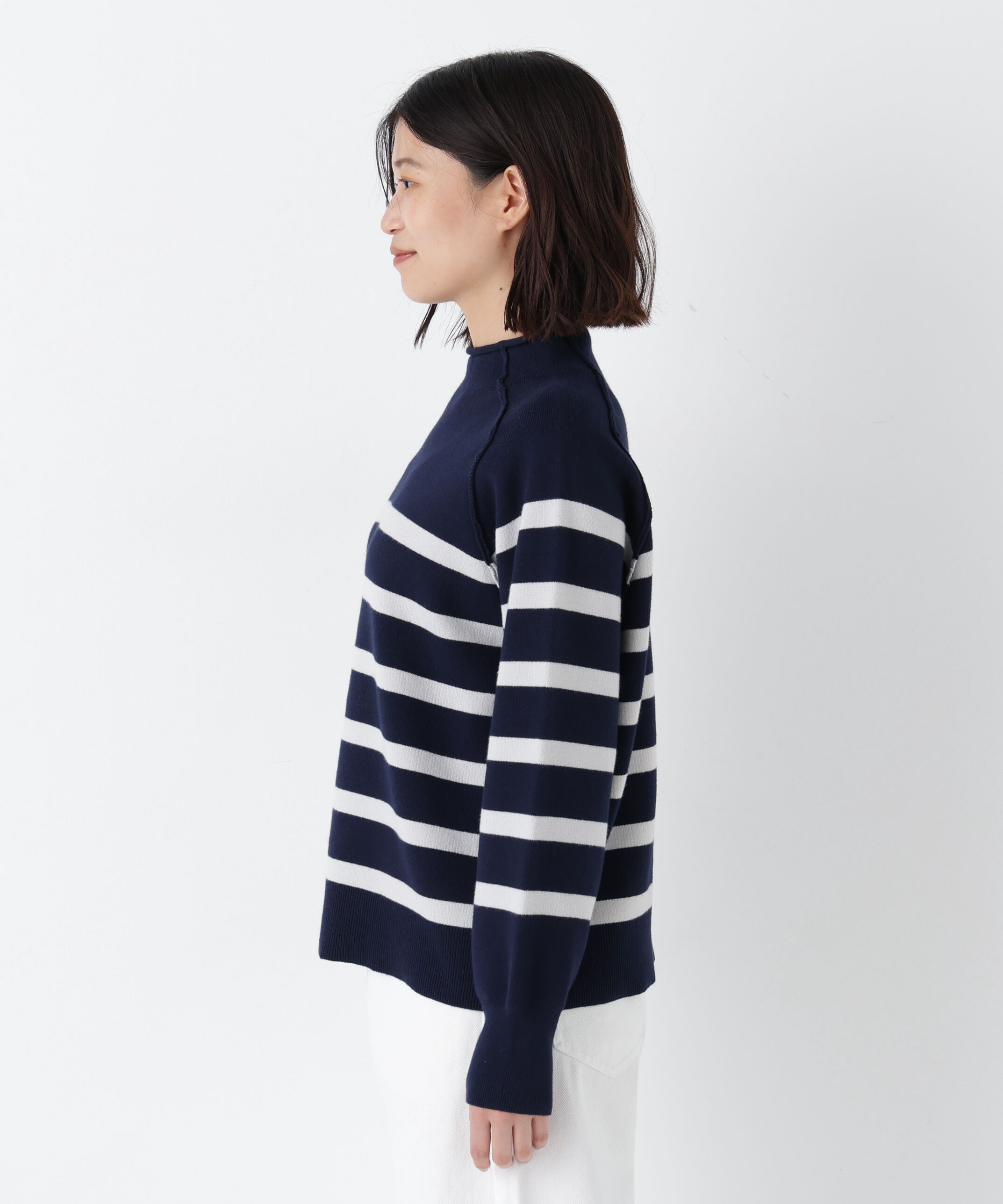  「◆コットンジャガードボトルネックＰＯ」|ニット・セーター|