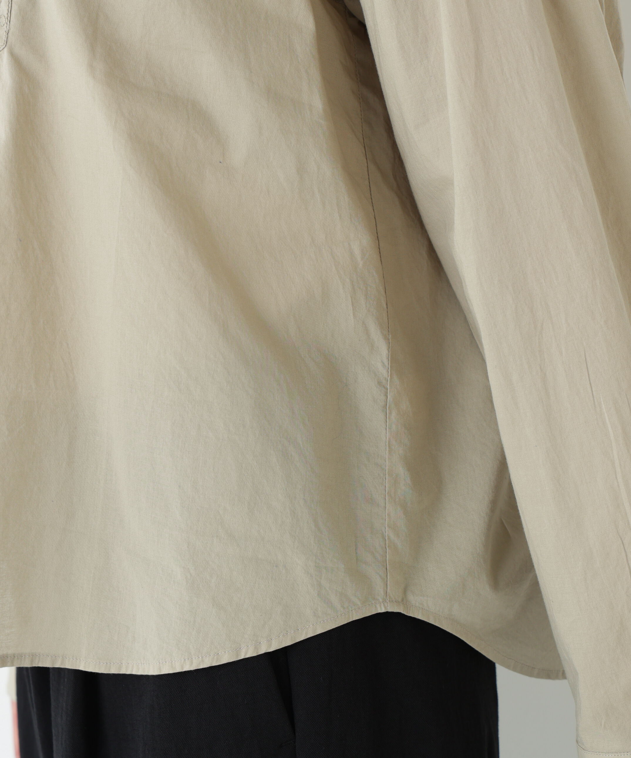  「◆インドキルトヨークノーカラーブラウス」|シャツ・ブラウス|