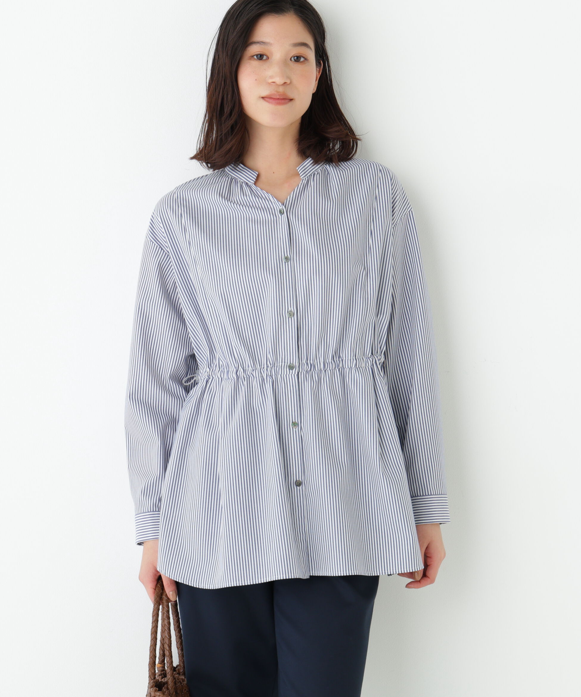  「◆シャンブレーオックスドロストブラウス」|シャツ・ブラウス|