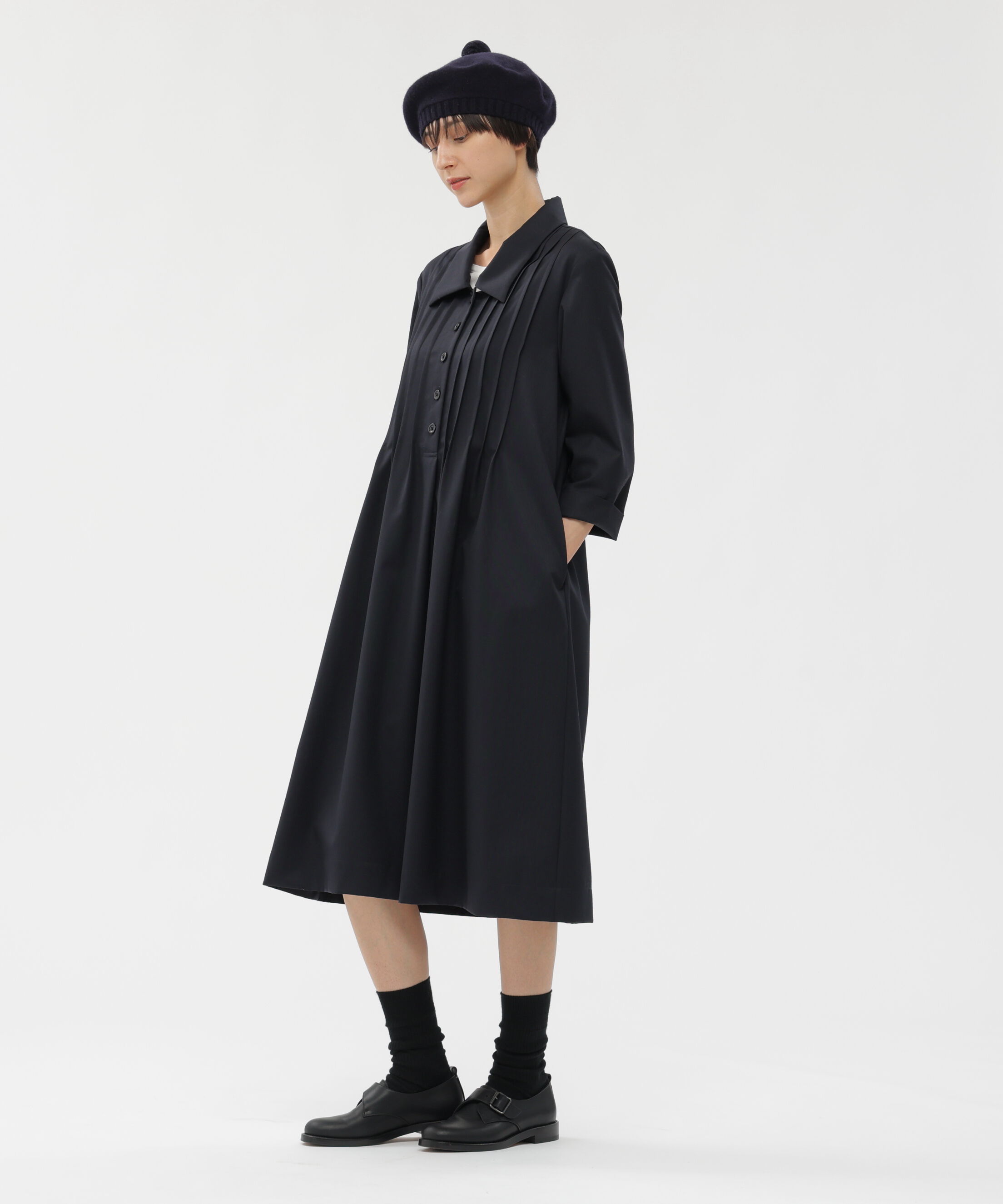  「FINE WOOL TWILL DRESS」|ワンピース|