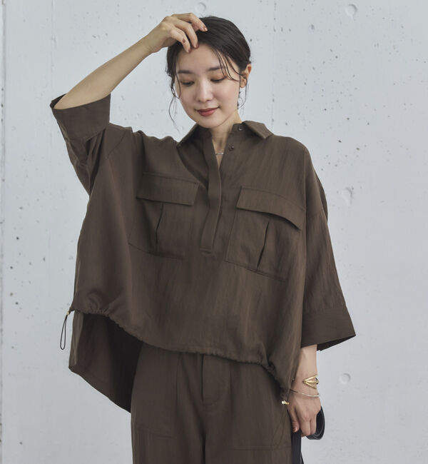 Doux archives「【セットアップ対応】スキッパードロストシャツ」|シャツ・ブラウス|