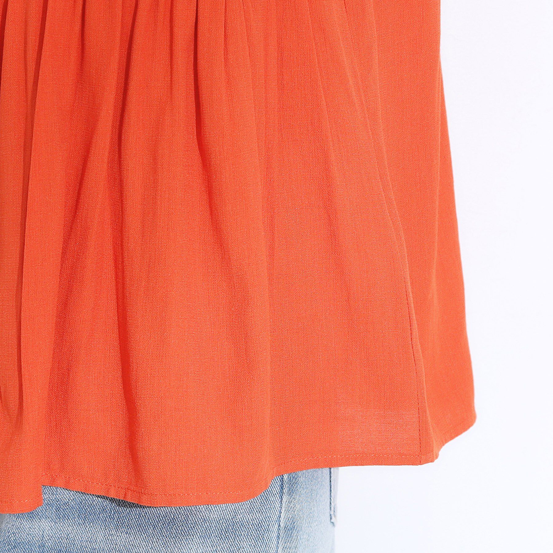 SHOO･LA･RUE「【洗える/S-LL】一枚で着映え ティアード風 ギャザーブラウス」|シャツ・ブラウス|