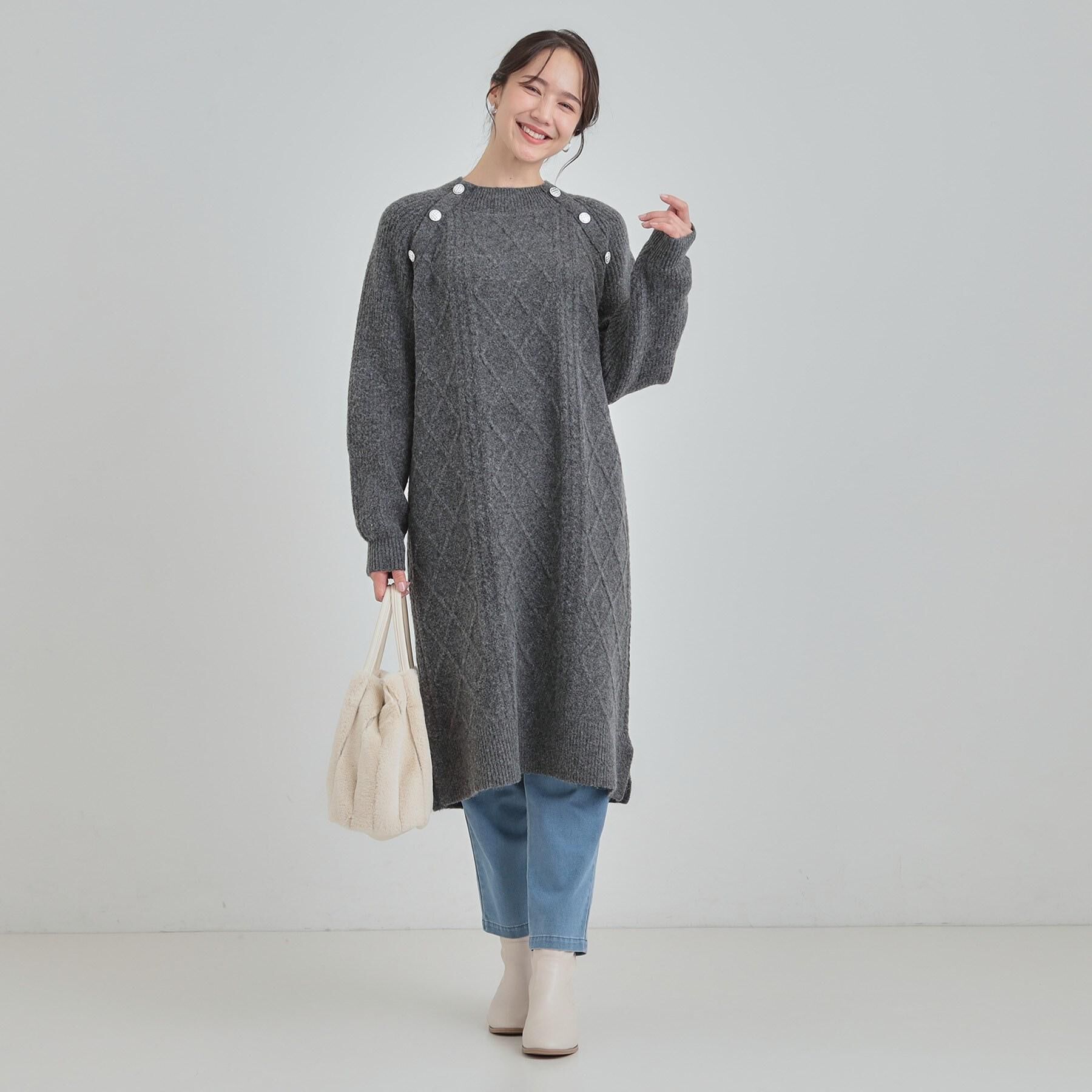 SHOO･LA･RUE「【高レビュー/SS-LL/美脚シルエット】自然に体型カバー イージーデニム テーパードパンツ」|デニム|