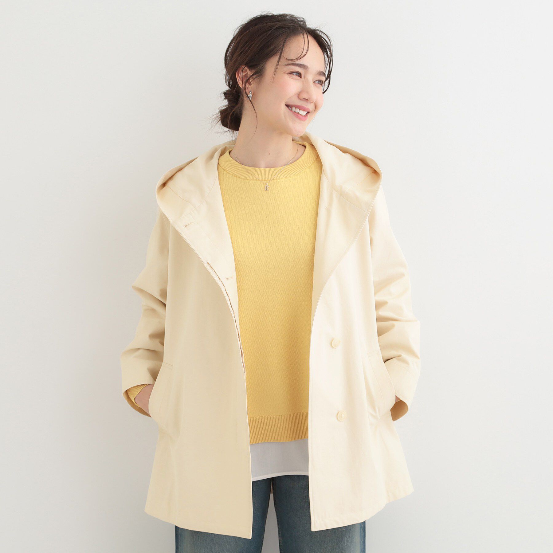 SHOO･LA･RUE「【防花粉/S-LL】ゆったり着られる 大人のテントフーディージャケット」|その他|