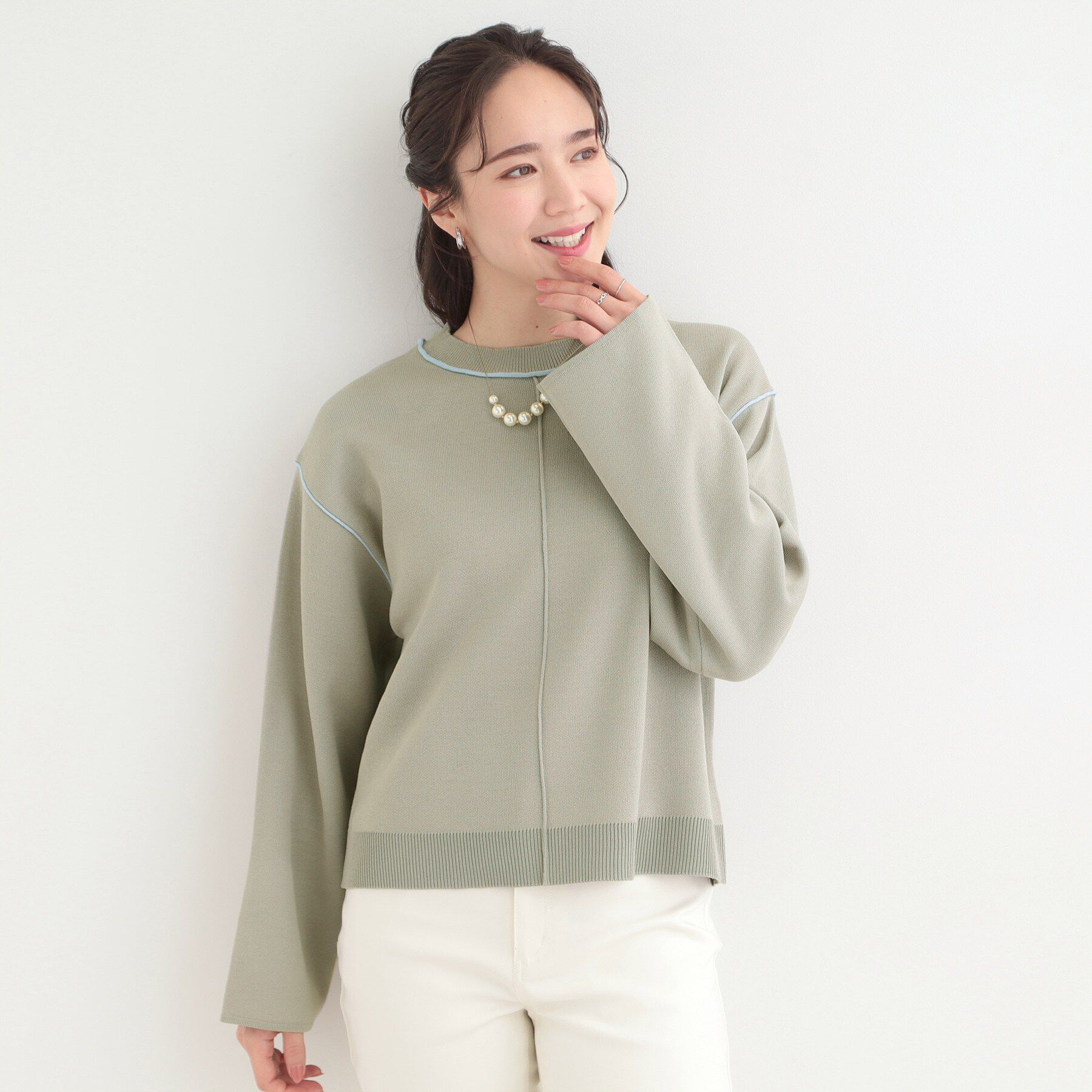 SHOO･LA･RUE「ダブルフェイス配色ニット」|ニット・セーター|