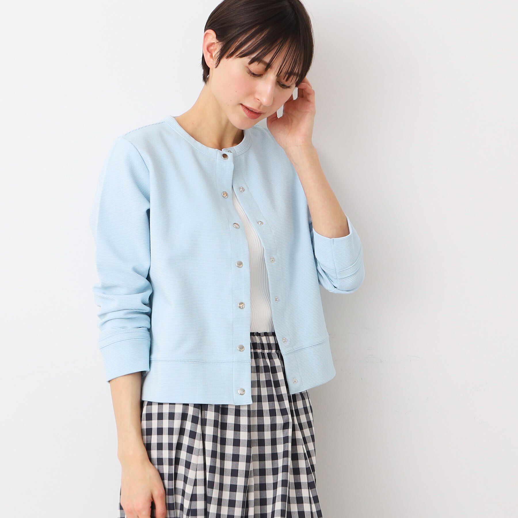 Dessin「【洗える】メタルボタンクルーネックカーディガン（S～L）」|カーディガン|