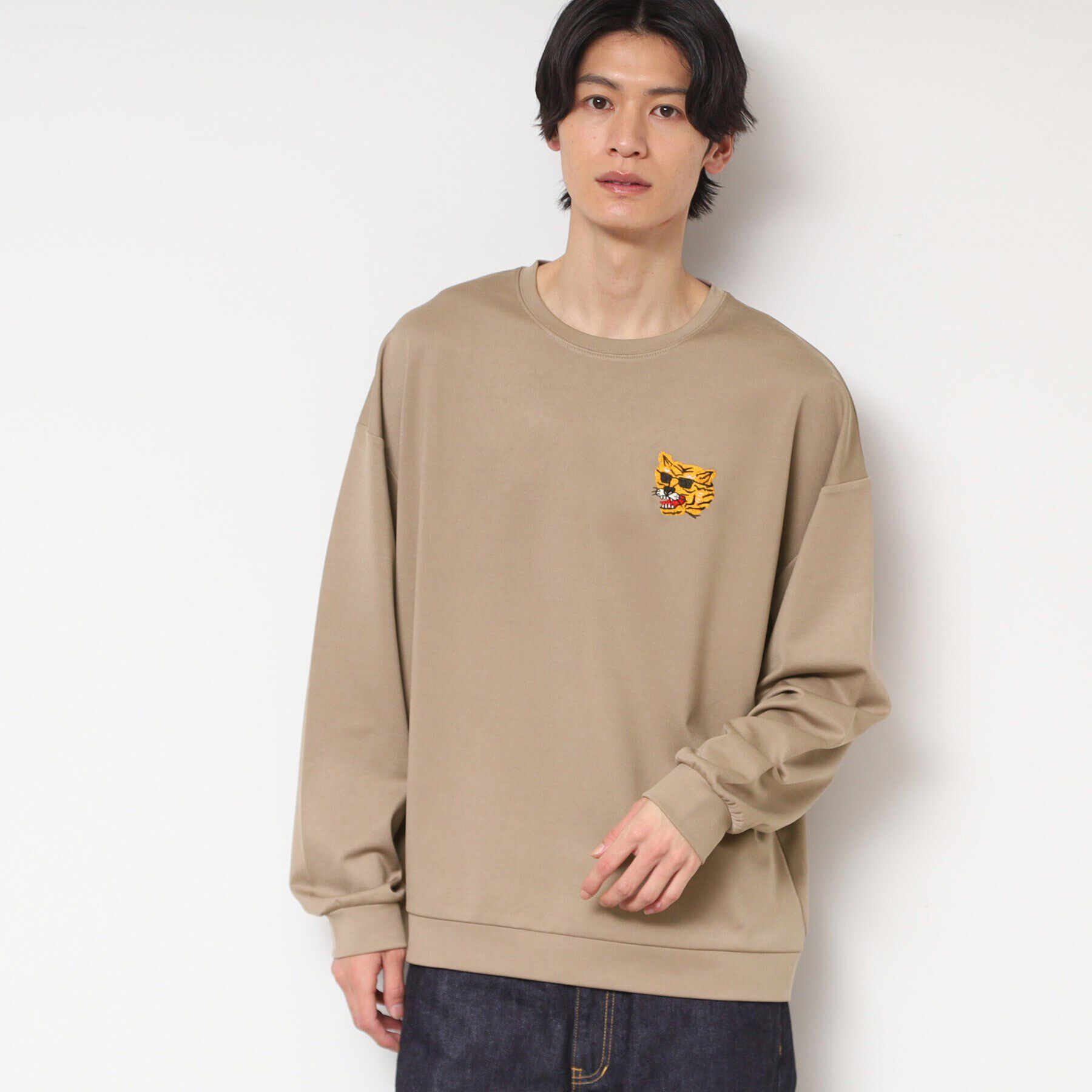 Dessin「【洗える】タイガー刺繍スウェット」|パーカー|
