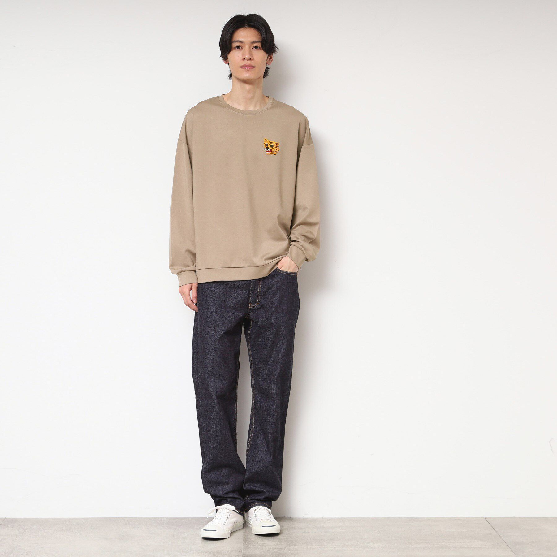 Dessin「【洗える】タイガー刺繍スウェット」|パーカー|