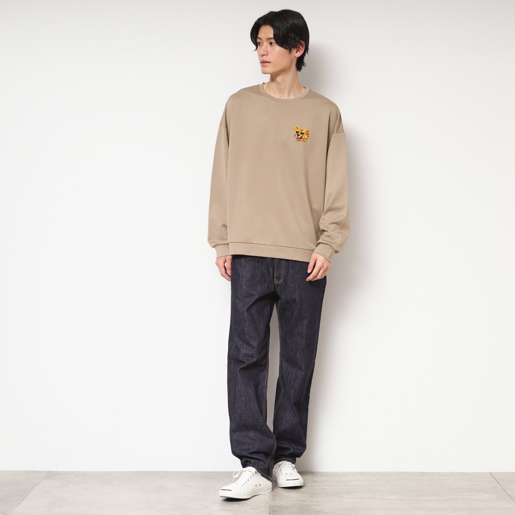 Dessin「【洗える】タイガー刺繍スウェット」|パーカー|