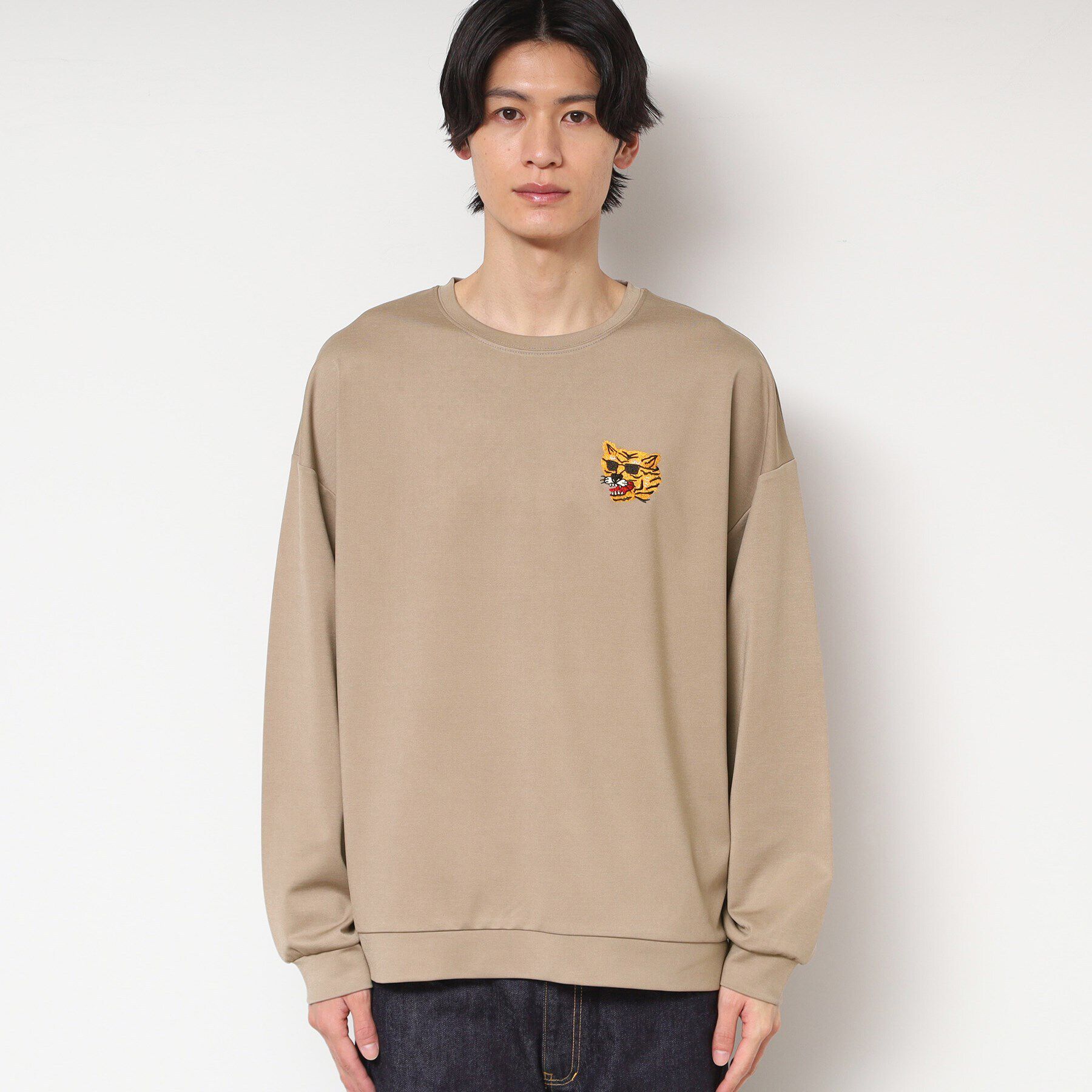 Dessin「【洗える】タイガー刺繍スウェット」|パーカー|