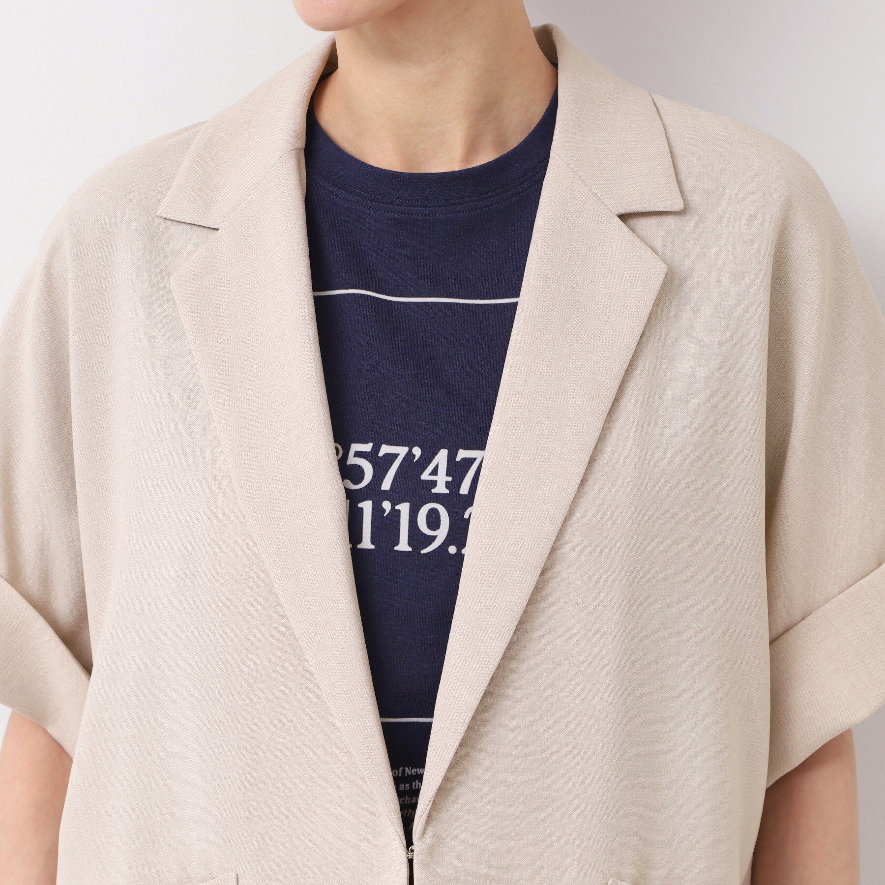 Dessin「【洗える】半袖テーラードジャケット」|テーラードジャケット|