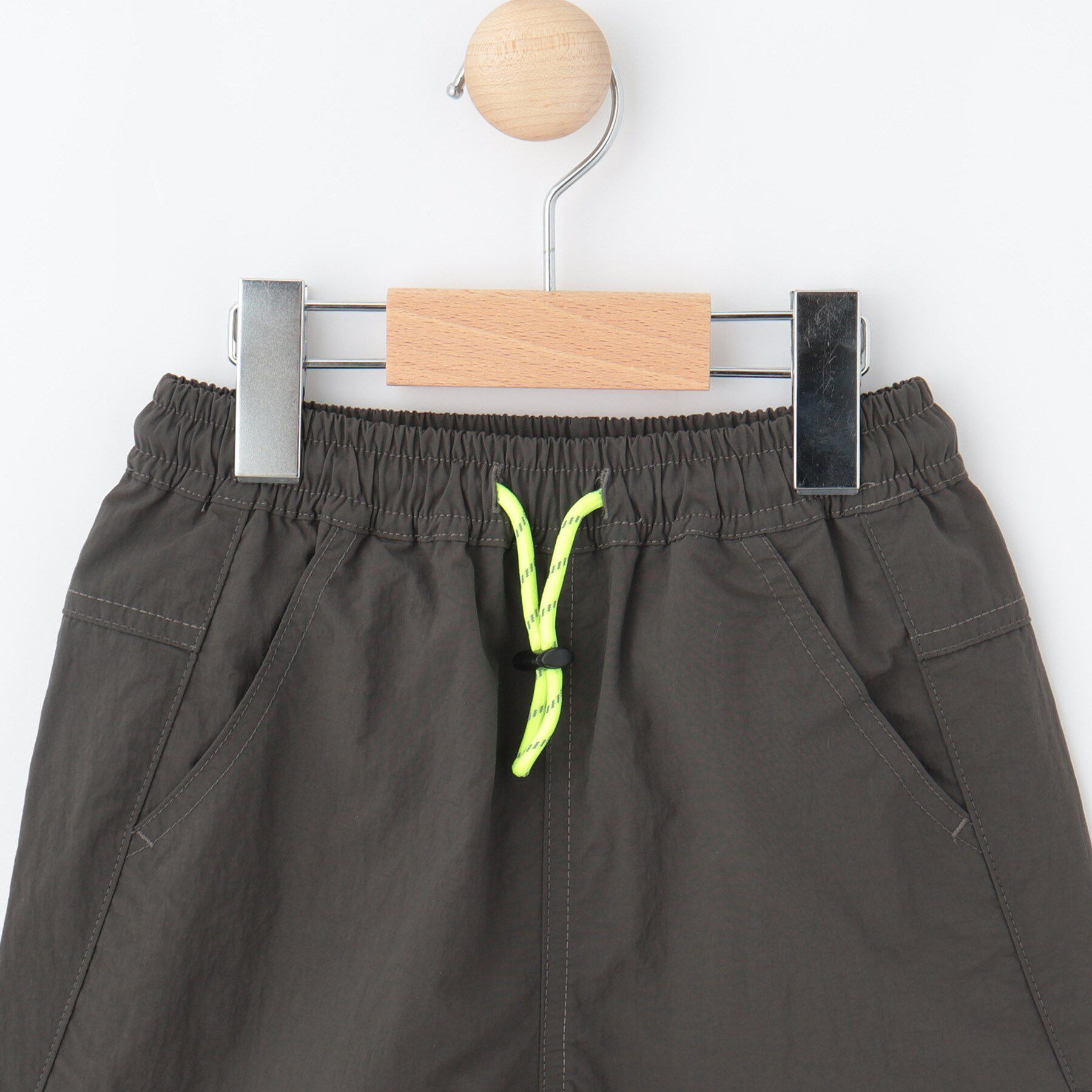 Dessin「【ウエストゴム・洗える】ナイロンワッシャーショートパンツ」|キュロット|