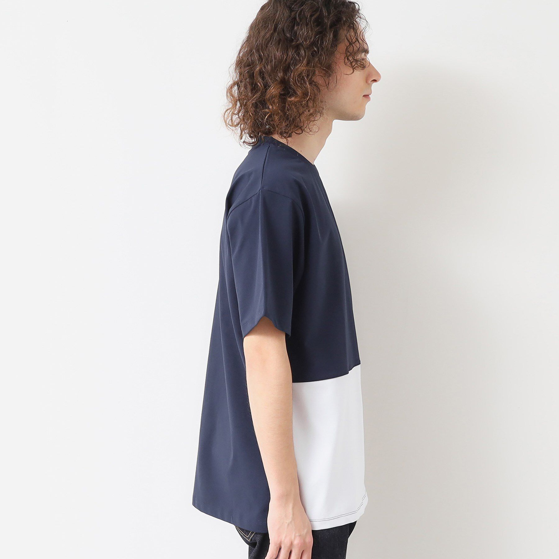 Dessin「【洗える】ブロック切り替えTシャツ」|Tシャツ・カットソー|