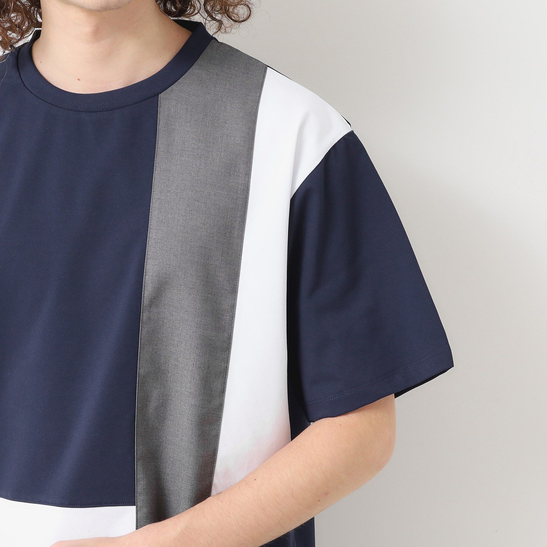 Dessin「【洗える】ブロック切り替えTシャツ」|Tシャツ・カットソー|