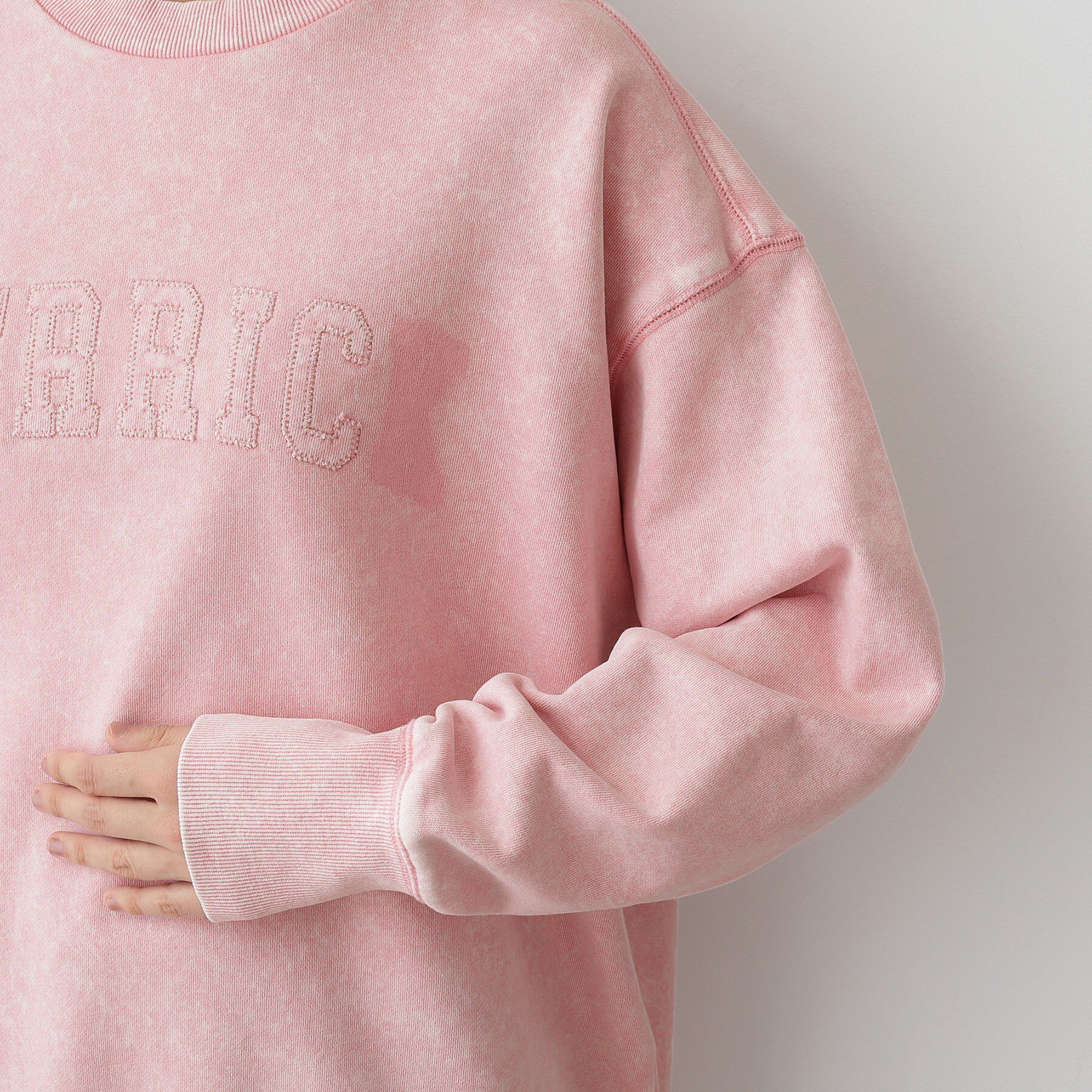 Dessin「【ユニセックス/洗える】ケミカルウォッシュ裏毛トレーナー」|パーカー|