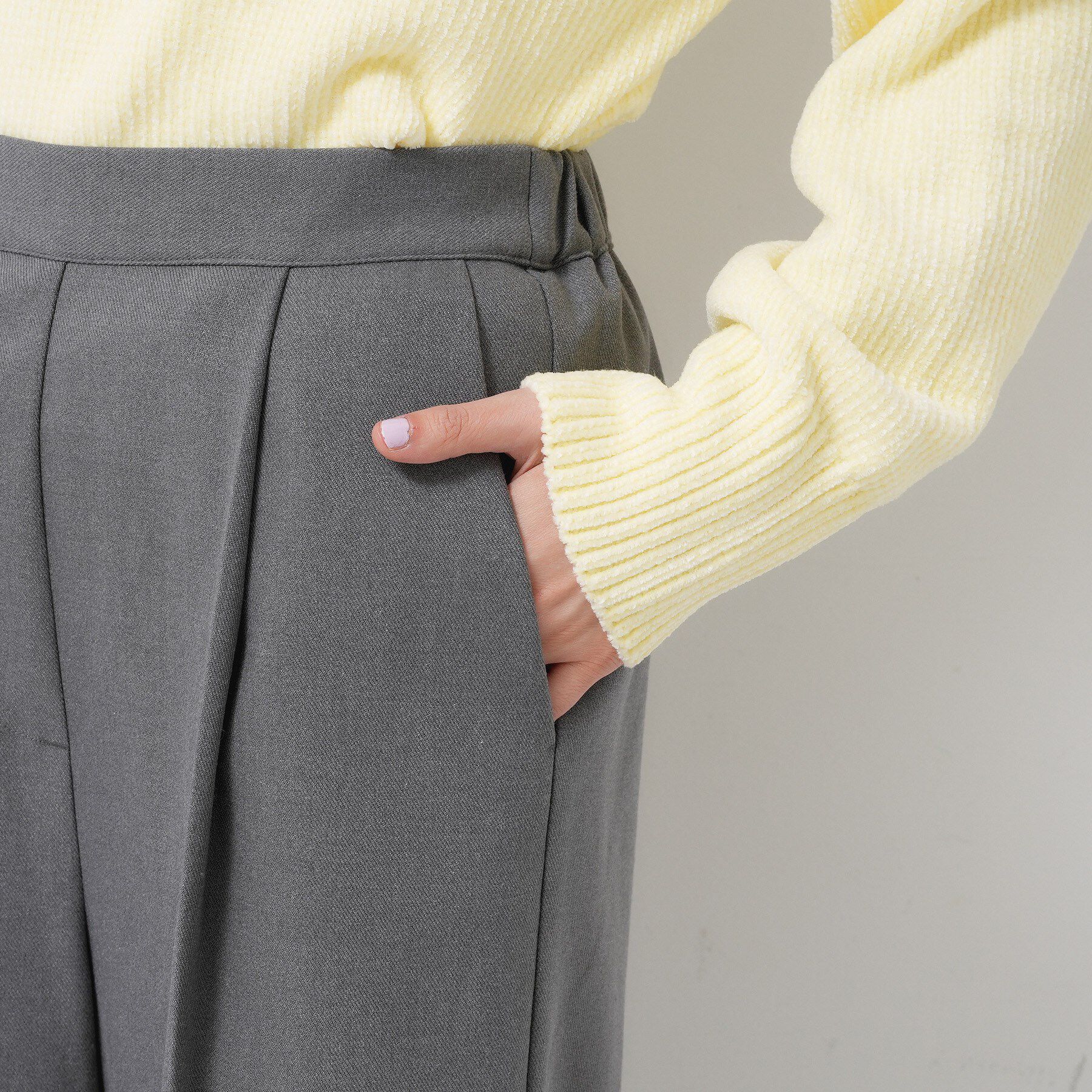 Dessin「【洗える】裏起毛セミワイドツイルパンツ」|その他|