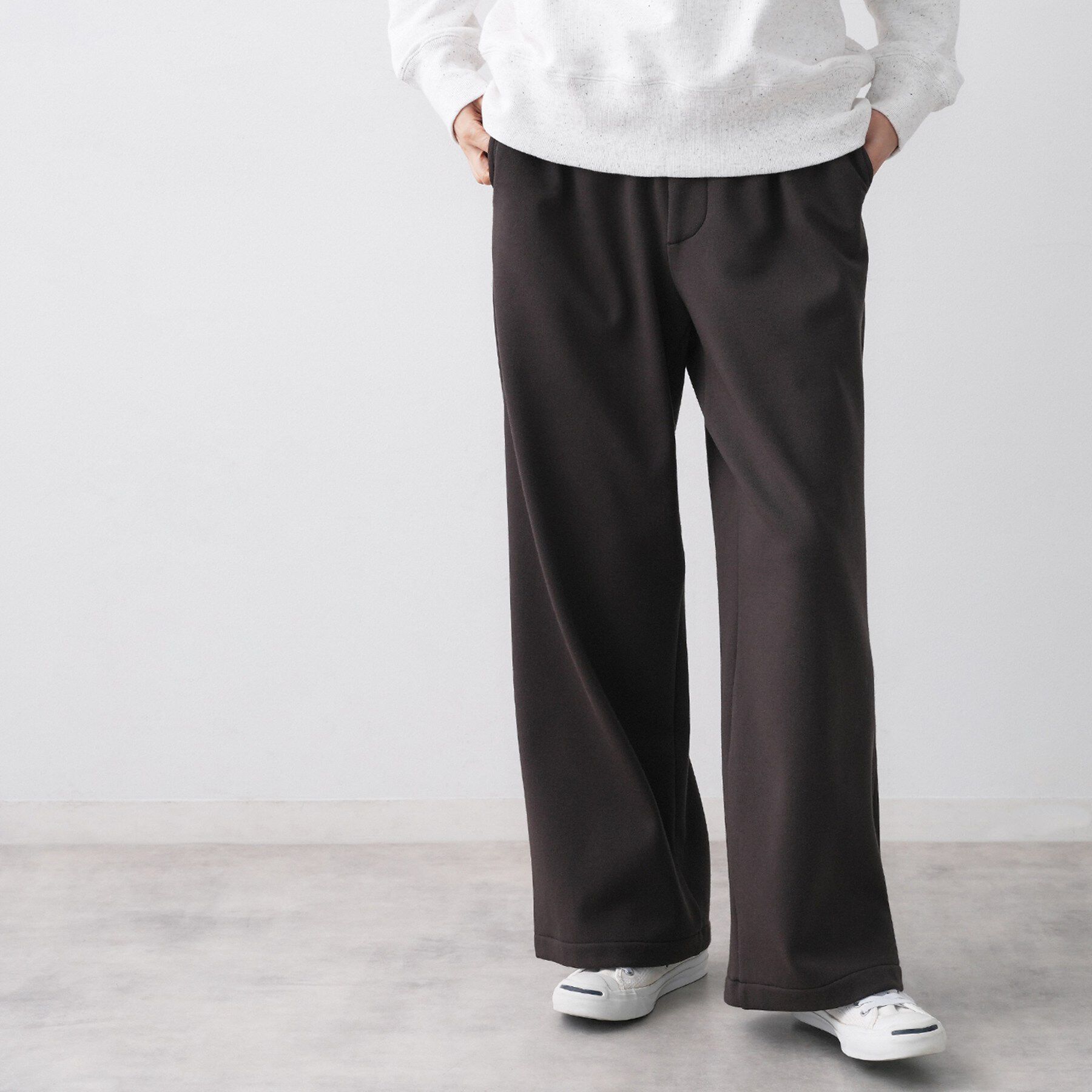 Dessin「【ユニセックス/洗える】裏起毛パンツ」|その他|ブラウン(044)