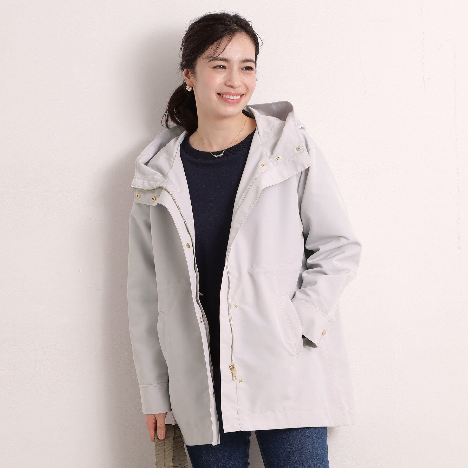 ITS&rsquo;DEMO「撥水・花粉防止ミディアム丈マウンテンパーカー」|その他|ライトグレー(011