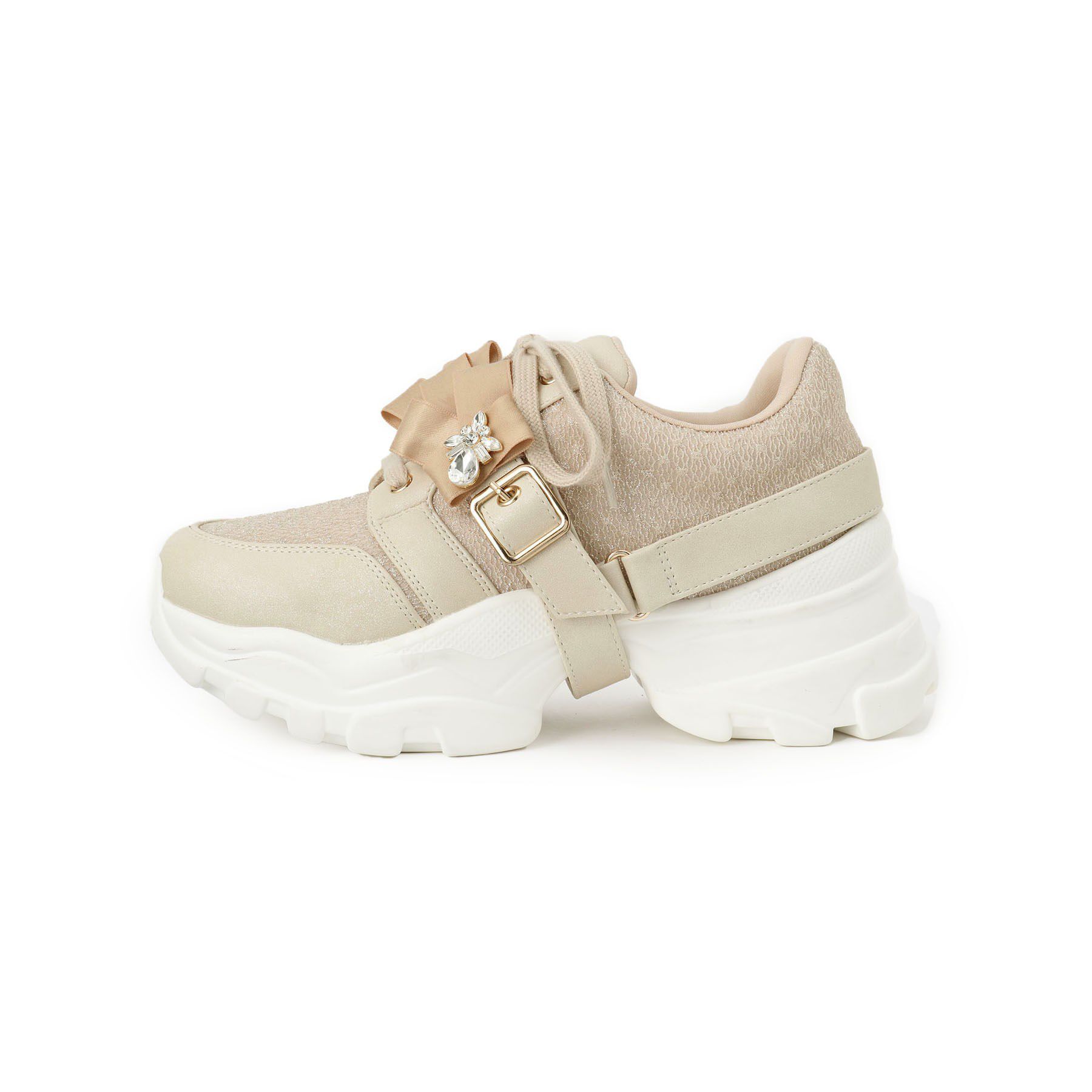 ESPERANZA「ツインリボンベルト付きラメスニーカー」|スニーカー|