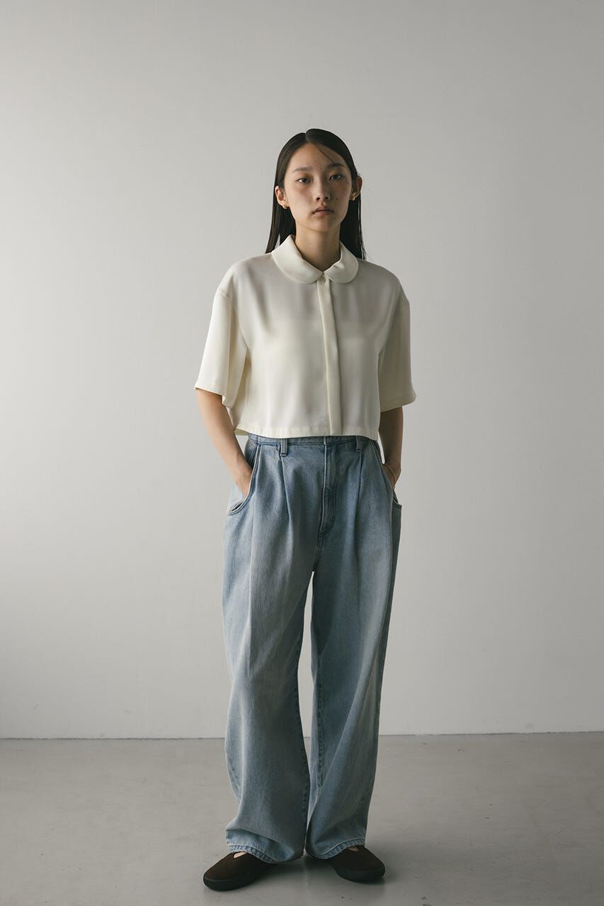 STYLEMIXER「サークルカラーサテンショートシャツ」|シャツ・ブラウス|