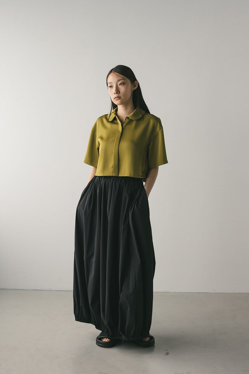 STYLEMIXER「サークルカラーサテンショートシャツ」|シャツ・ブラウス|GRN