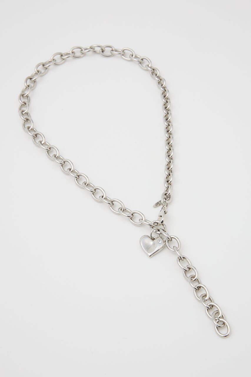 rienda「ニュアンスハートプレートネックレス」|ネックレス|