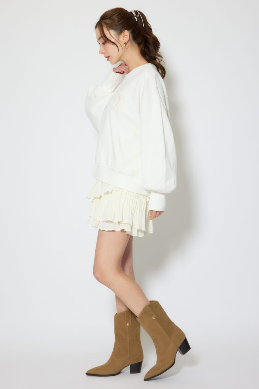 rienda「バックレースアップスウェットトップス」|Tシャツ・カットソー|