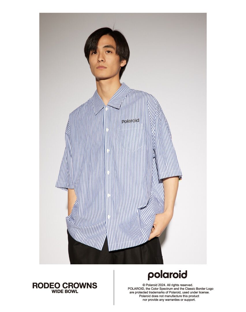 RODEO CROWNS「Polaroid バックラインシャツ」|シャツ・ブラウス|柄BLU5