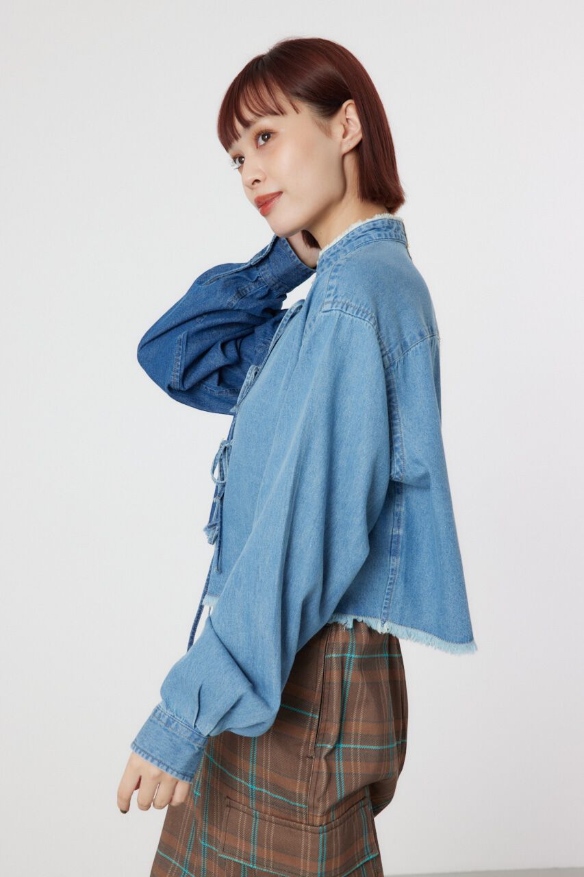 RODEO CROWNS「リボンクロップドシャツ」|シャツ・ブラウス|