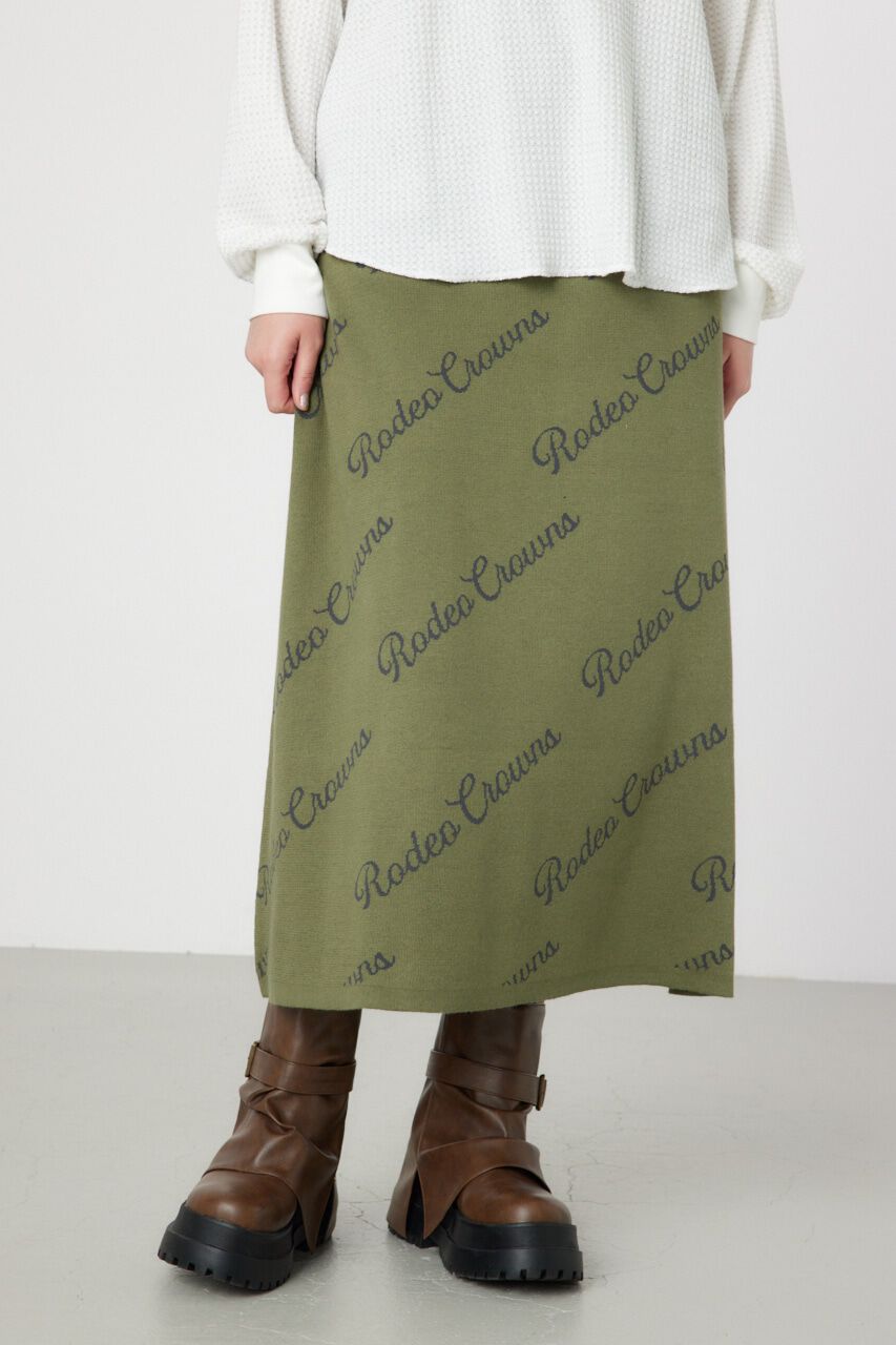 RODEO CROWNS「ロゴニットフレアスカート」|スカート|柄KHA5