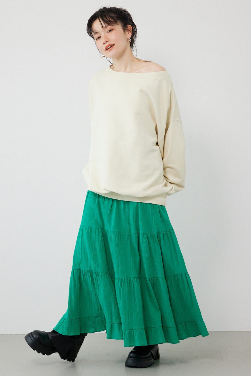 RODEO CROWNS「オフショルダースウェットトップス」|パーカー|