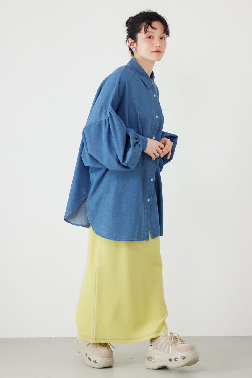 RODEO CROWNS「ボリュームスリーブフレアデニムシャツ」|シャツ・ブラウス|